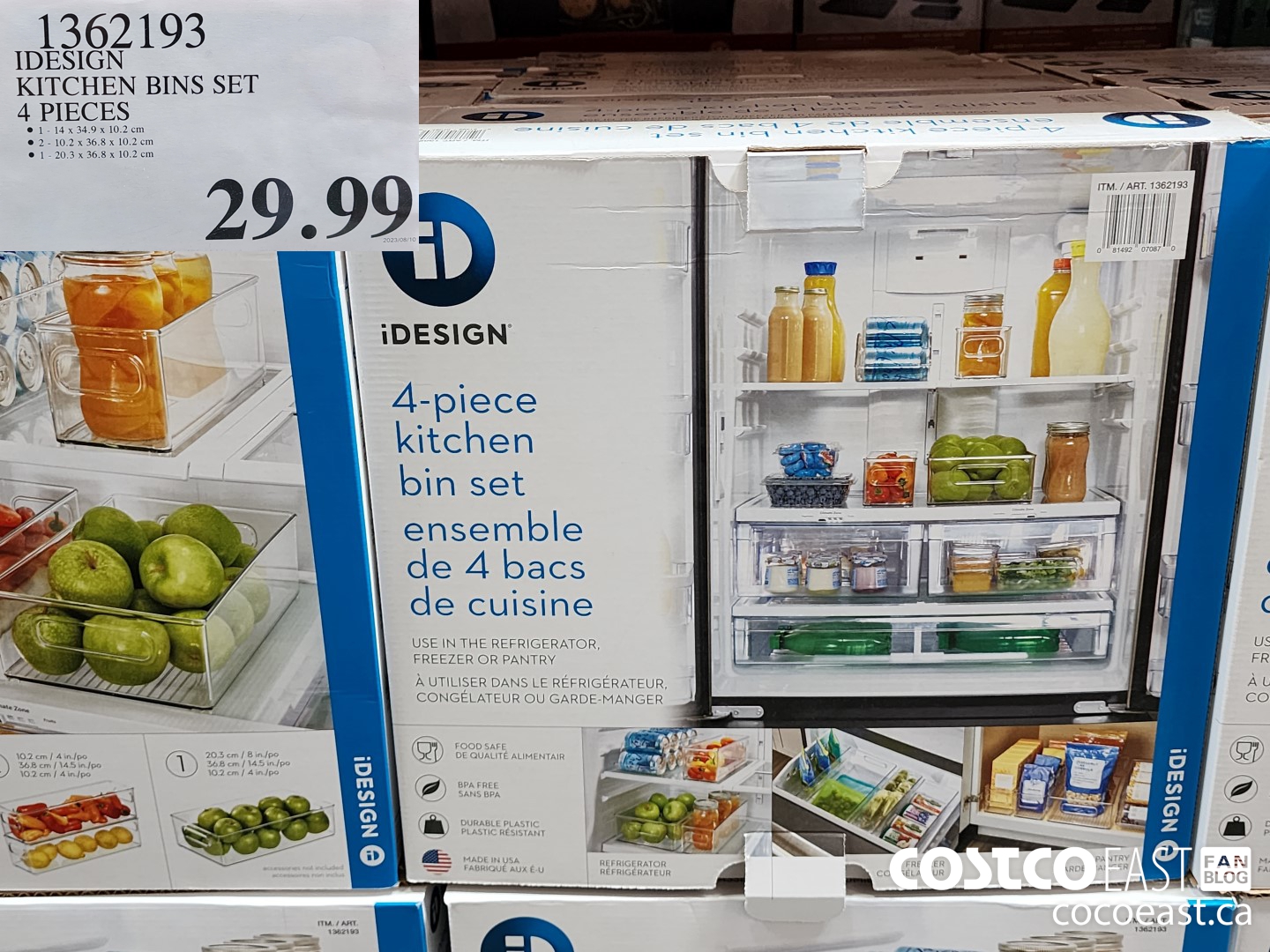 1362193 IDESIGN KITCHEN BINS SET 4 PIECE $29.99