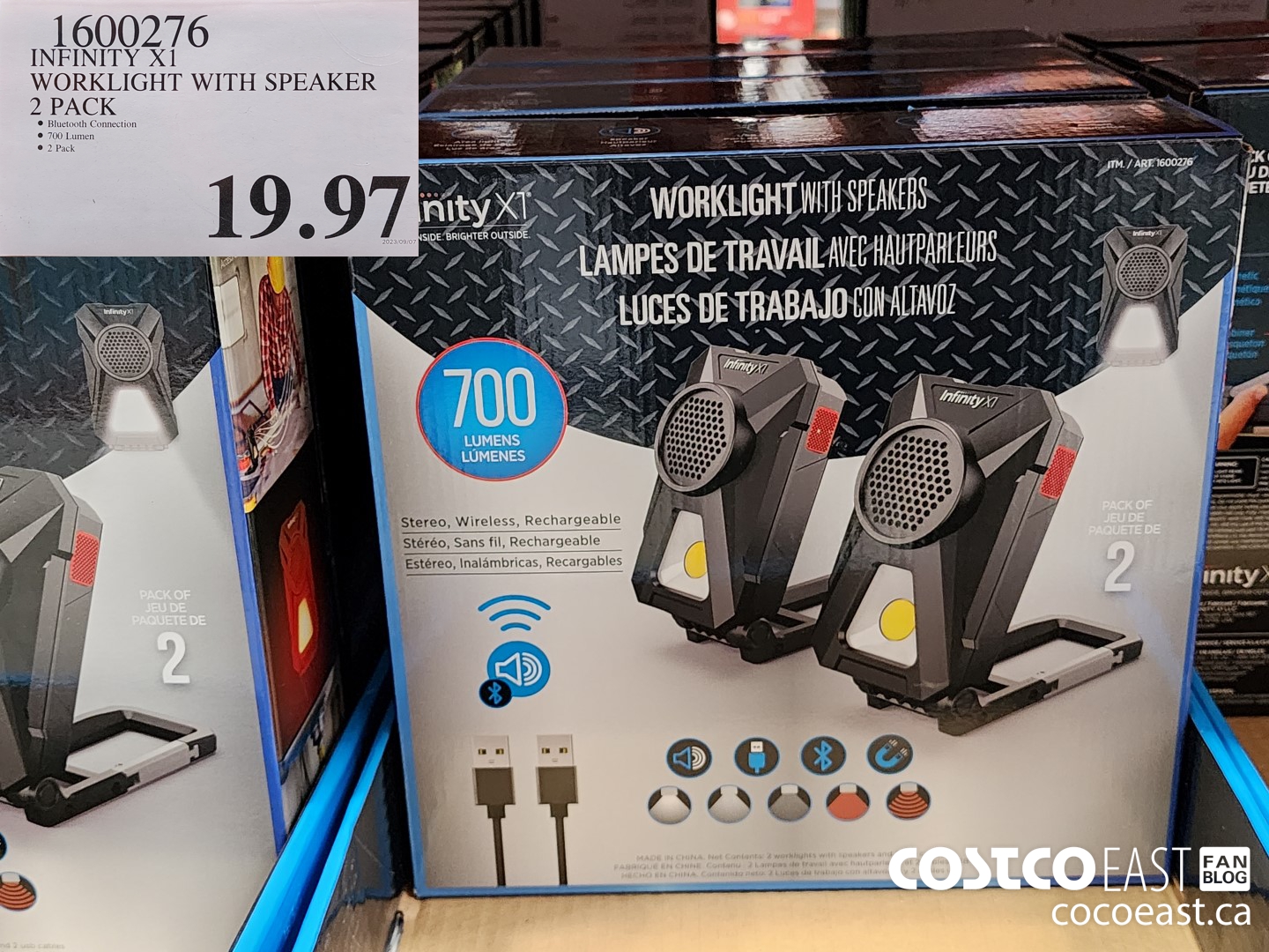 1600276 INFINITY X1 WORKLIGHT WITH SPEAKER 2 PACK $19.97
