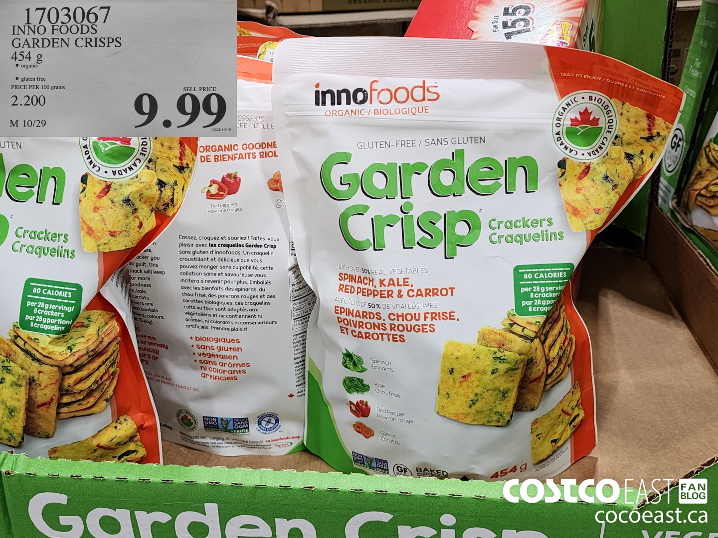 1703067 INNO FOODS GARDEN CRISPS 454 G $9.99