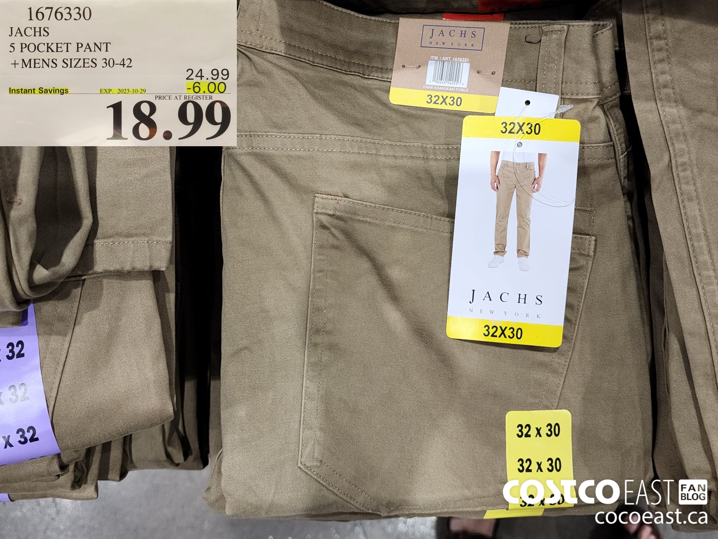 1676330 JACHS 5 POCKET PANT +MENS SIZES 30-42 ($6.00 INSTANT SAVINGS EXPIRES ON 2023-10-29) $18.99