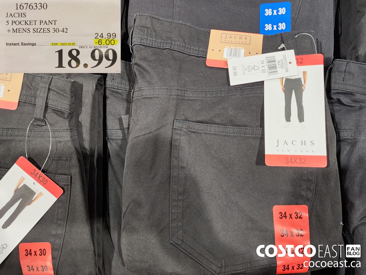 1676330 JACHS 5 POCKET PANT +MENS SIZES 30-42 ($6.00 INSTANT SAVINGS EXPIRES ON 2023-10-29) $18.99