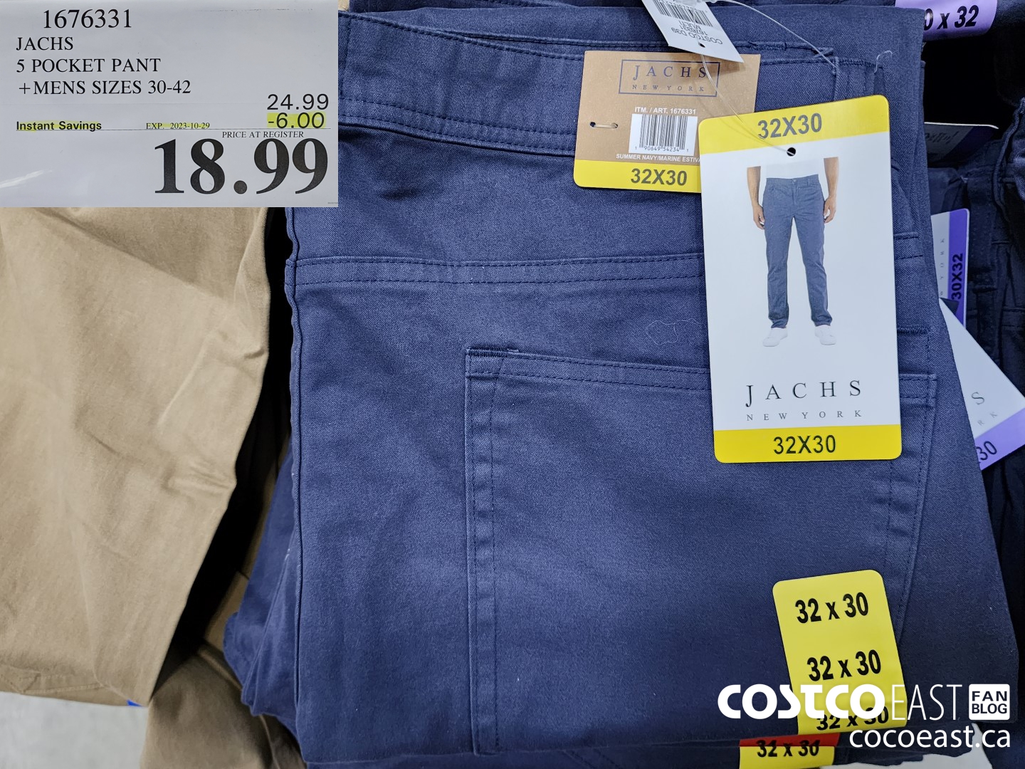 1676331 JACHS 5 POCKET PANT +MENS SIZES 30-42 ($6.00 INSTANT SAVINGS EXPIRES ON 2023-10-29) $18.99