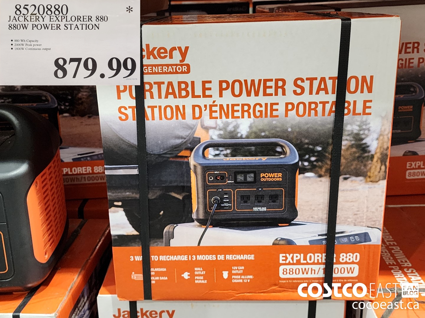 8520880 JACKERY EXPLORER 880 880W POWER STATION $879.99
