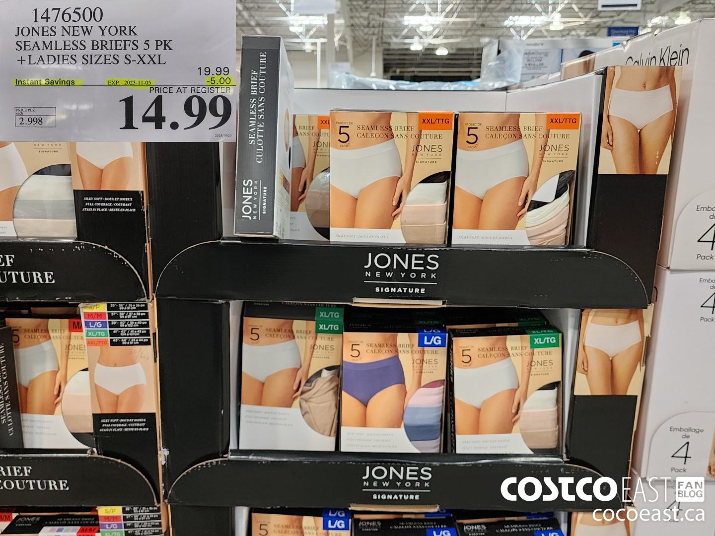 1476500 JONES NEW YORK BRIEF 5PK +LADIES SIZES S-XXL ($5.00 INSTANT SAVINGS EXPIRES ON 2023-11-05) $14.99