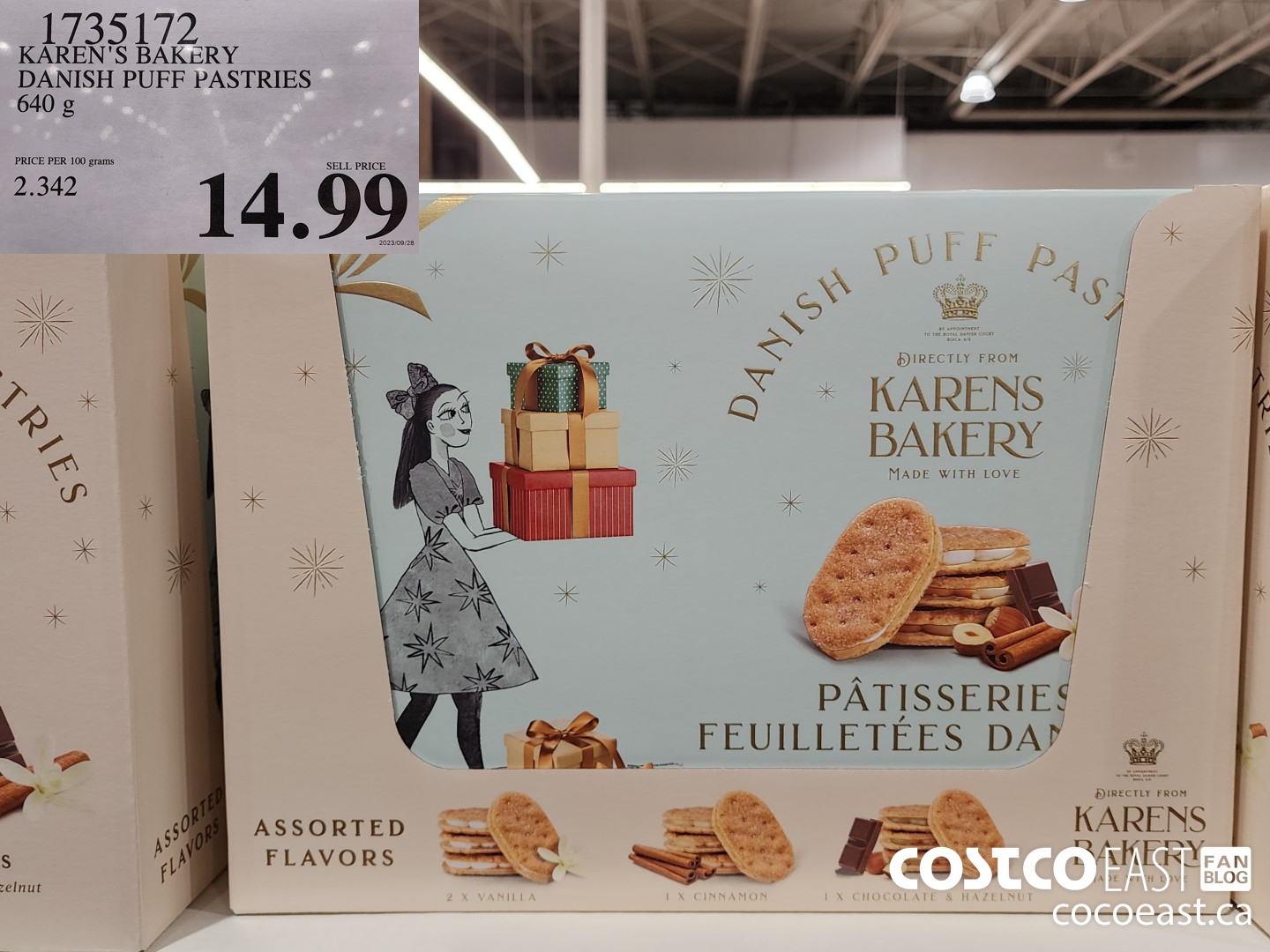 1735172 KAREN'S BAKERY DANISH PUFF PASTRIES 640 G $14.99