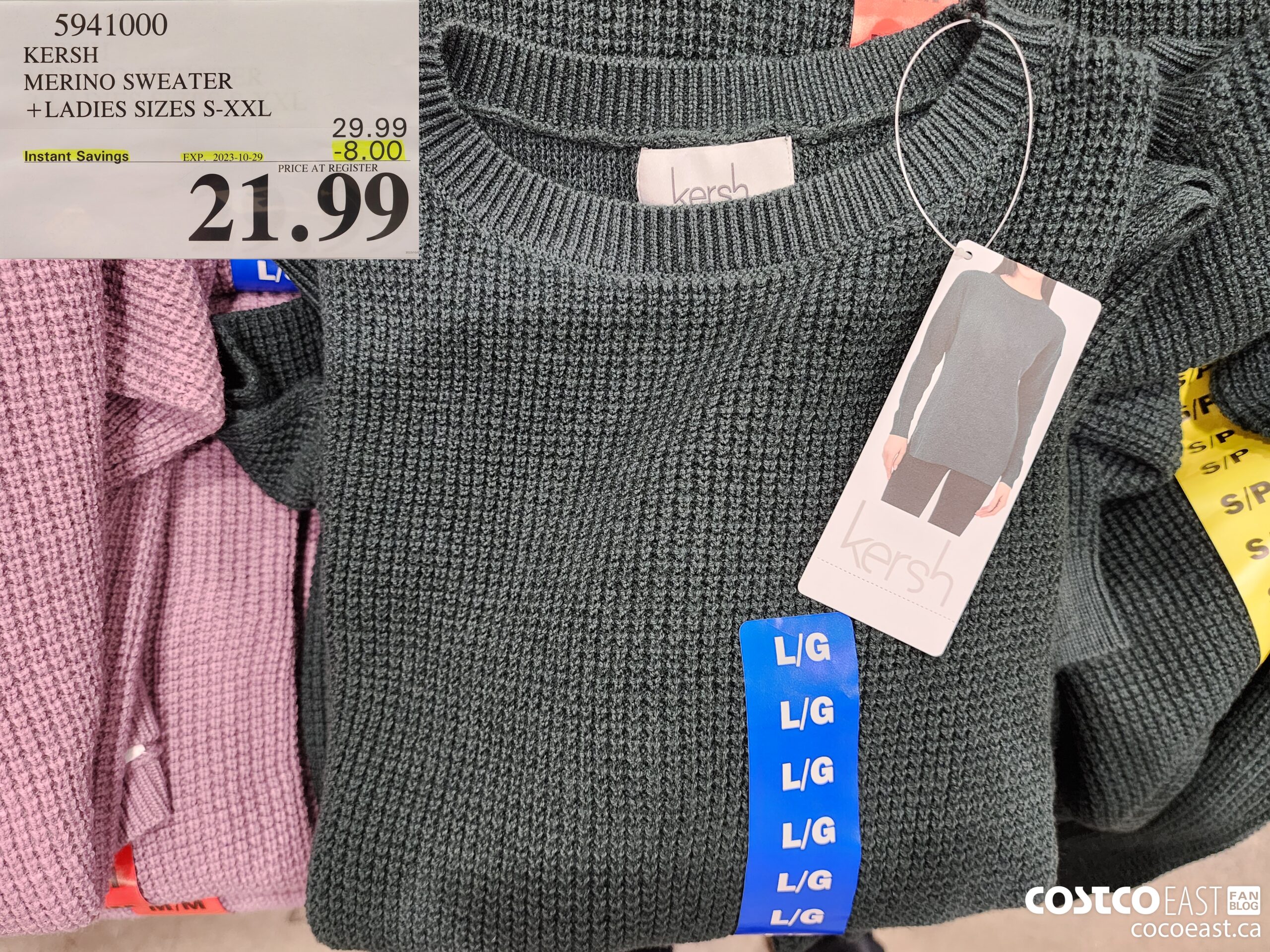 5941000 KERSH MERINO SWEATER +LADIES SIZES S-XXL ($8.00 INSTANT SAVINGS EXPIRES ON 2023-10-29) $21.99