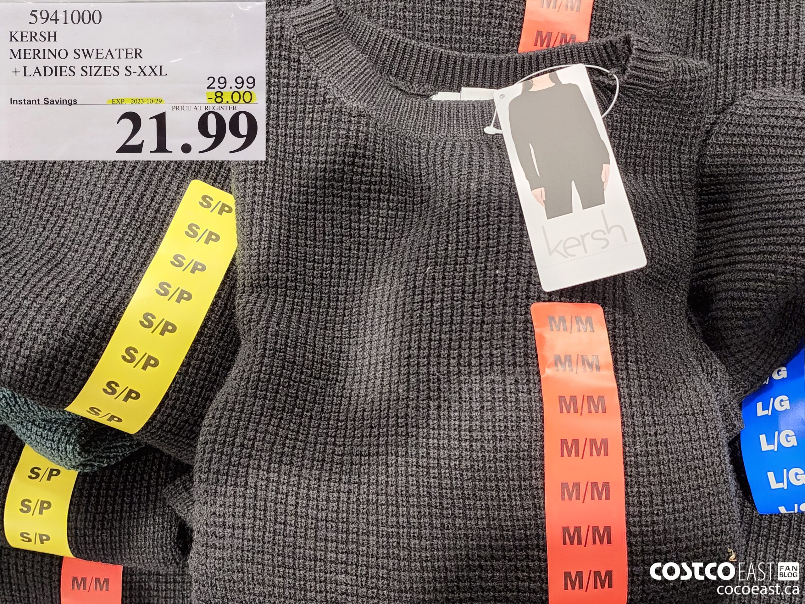 5941000 KERSH MERINO SWEATER +LADIES SIZES S-XXL ($8.00 INSTANT SAVINGS EXPIRES ON 2023-10-29) $21.99