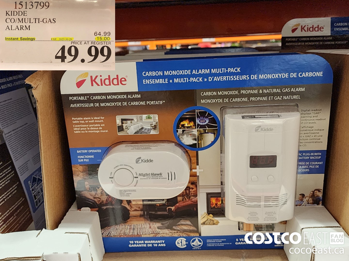 1513799 KIDDE CO/MULTI-GAS ALARM ($15.00 INSTANT SAVINGS EXPIRES ON 2023-10-29) $49.99