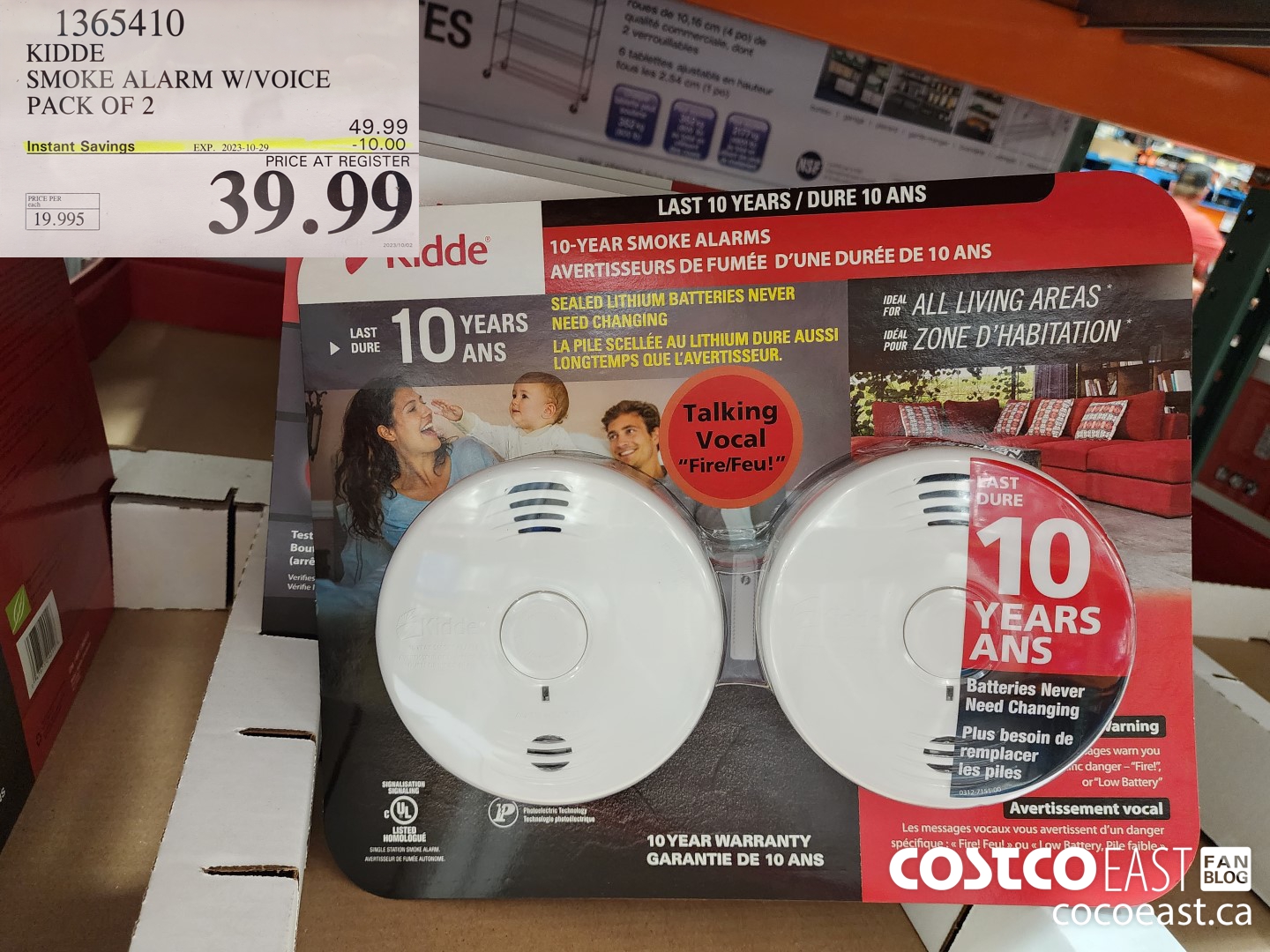 1365410 KIDDE SMOKE ALARM W/VOICE PACK OF 2 ($10.00 INSTANT SAVINGS EXPIRES ON 2023-10-29) $39.99
