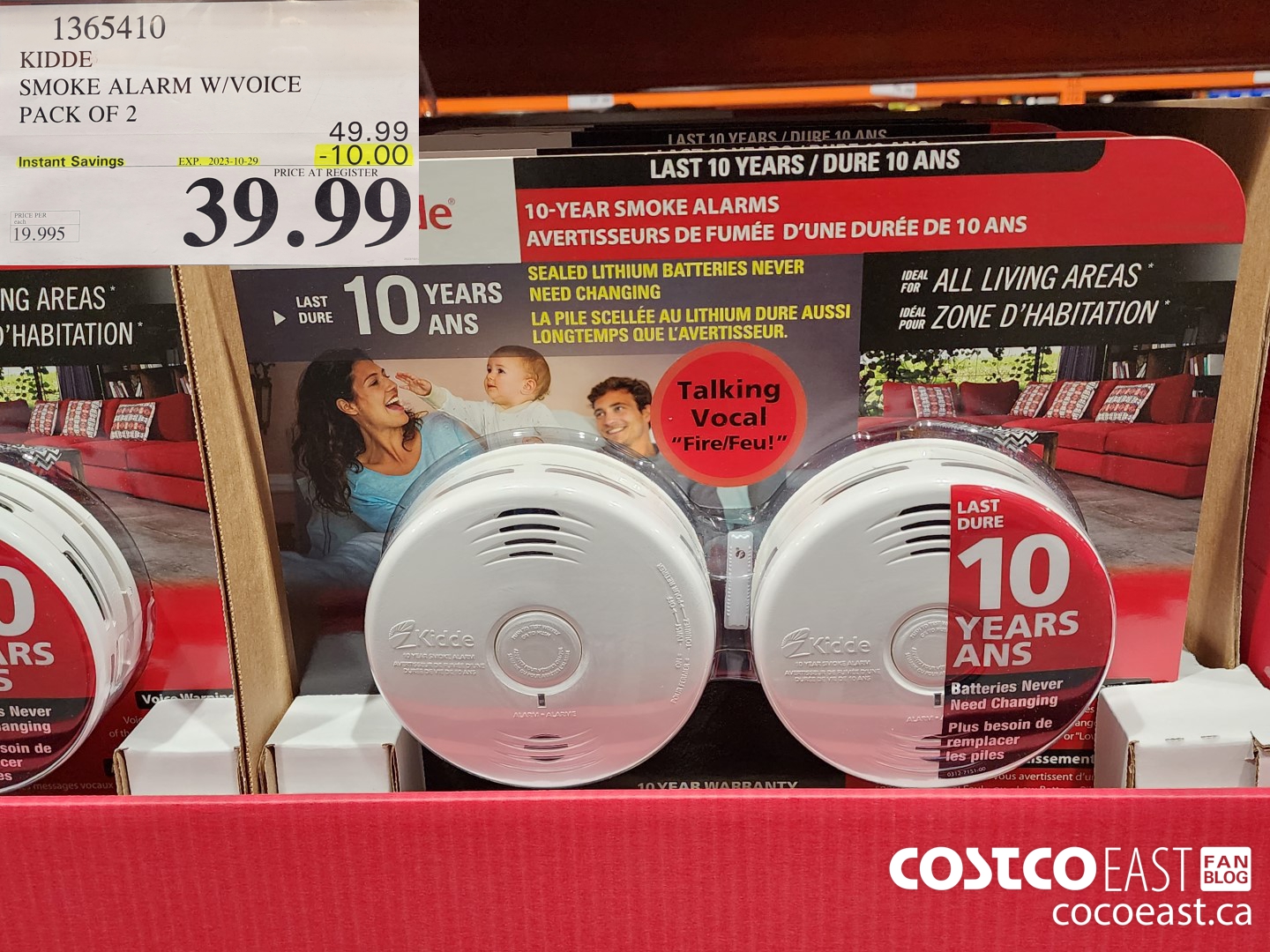 1365410 KIDDE SMOKE ALARM W/VOICE PACK OF 2 ($10.00 INSTANT SAVINGS EXPIRES ON 2023-10-29) $39.99