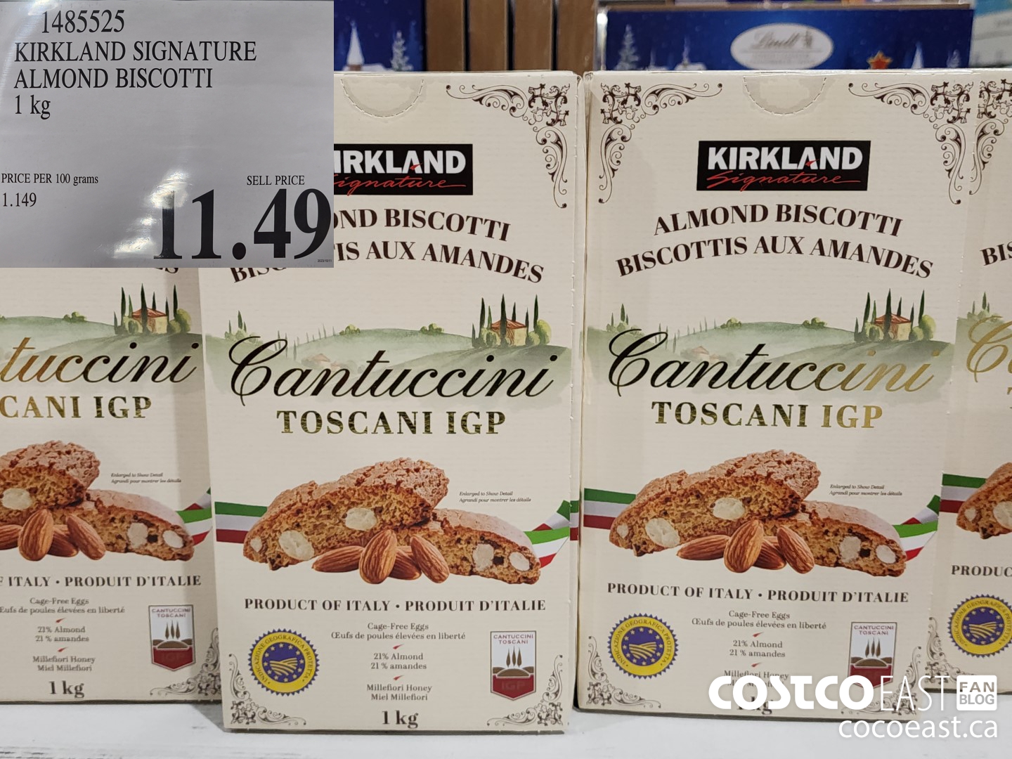 1485525 KIRKLAND SIGNATURE ALMOND BISCOTTI 1 KG $11.49