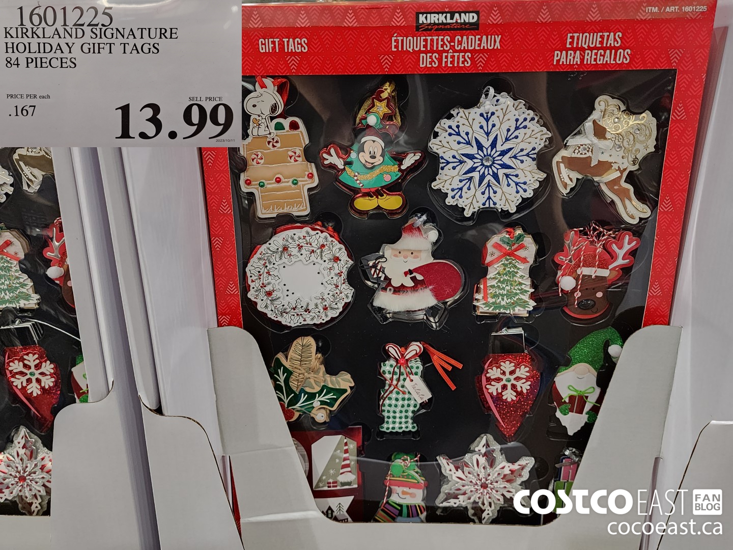 1601225 KIRKLAND SIGNATURE HOLIDAY GIFT TAGS 84 PIECES $13.99