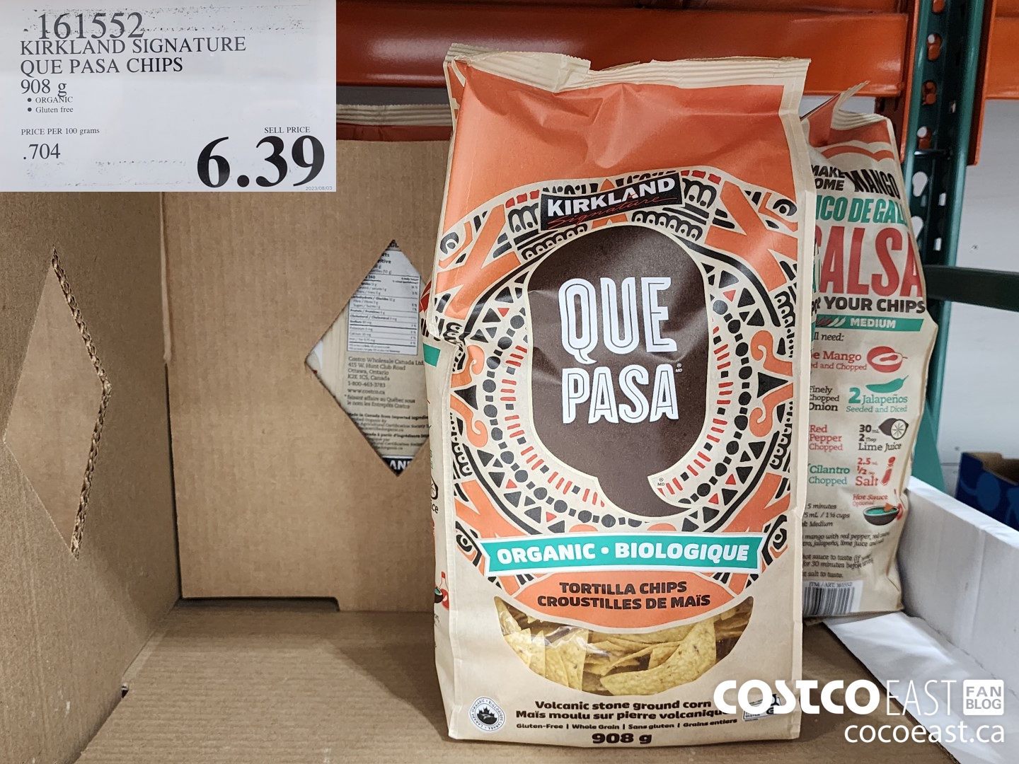 161552 KIRKLAND SIGNATURE QUE PASA CHIPS 908 g $6.39