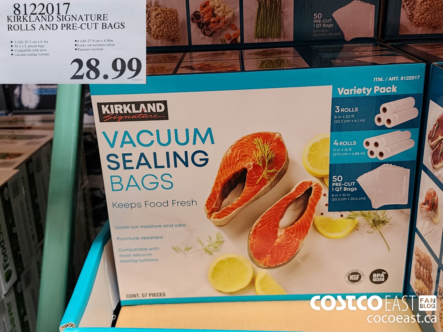 8122017 KIRKLAND SIGNATURE ROLLS AND PRE-CUT BAGS $28.99