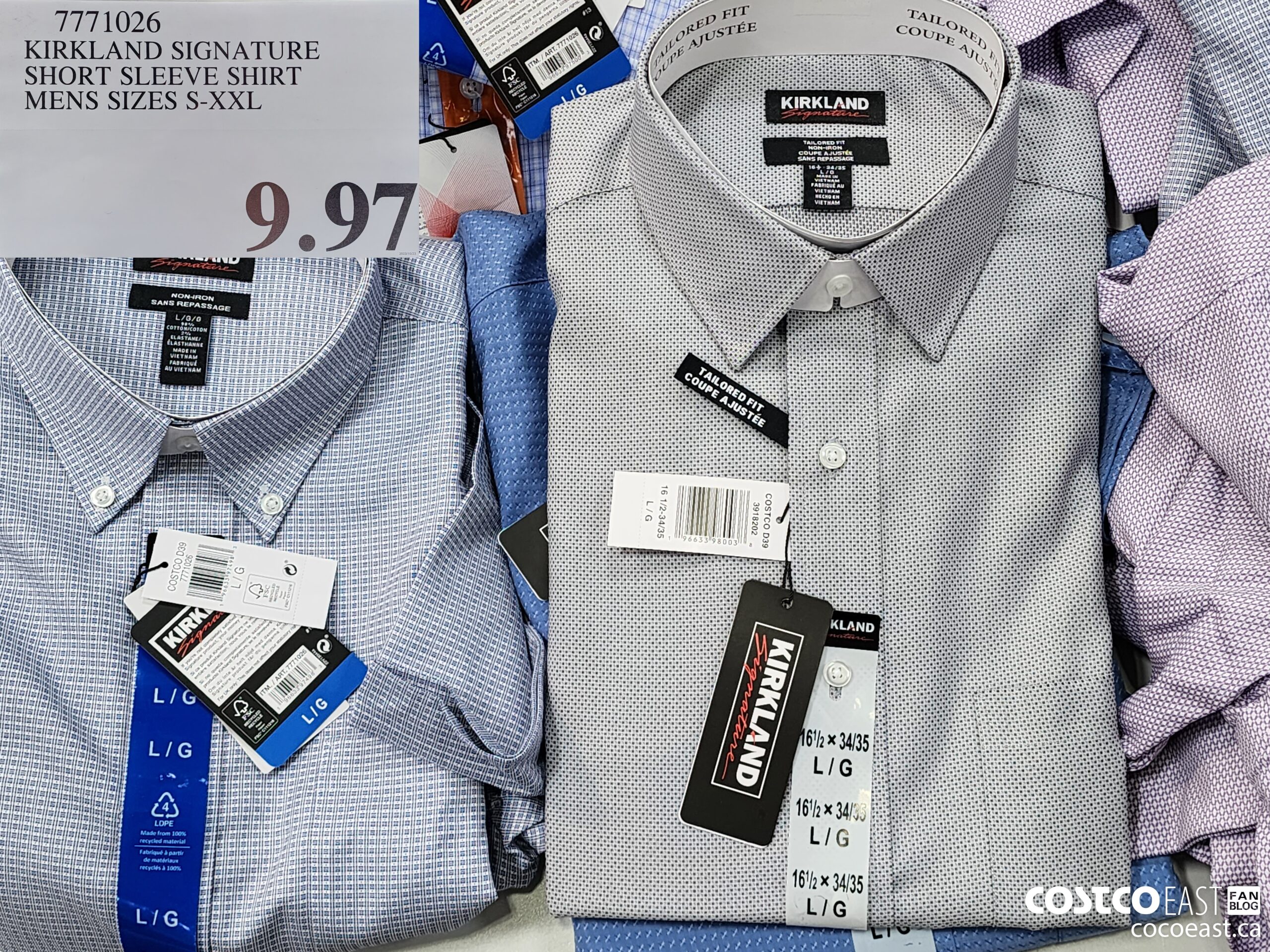 77711026 KIRKLAND SIGNATURE SHORT SLEEVE SHIRT MENS SIZES S-XXL $9.97