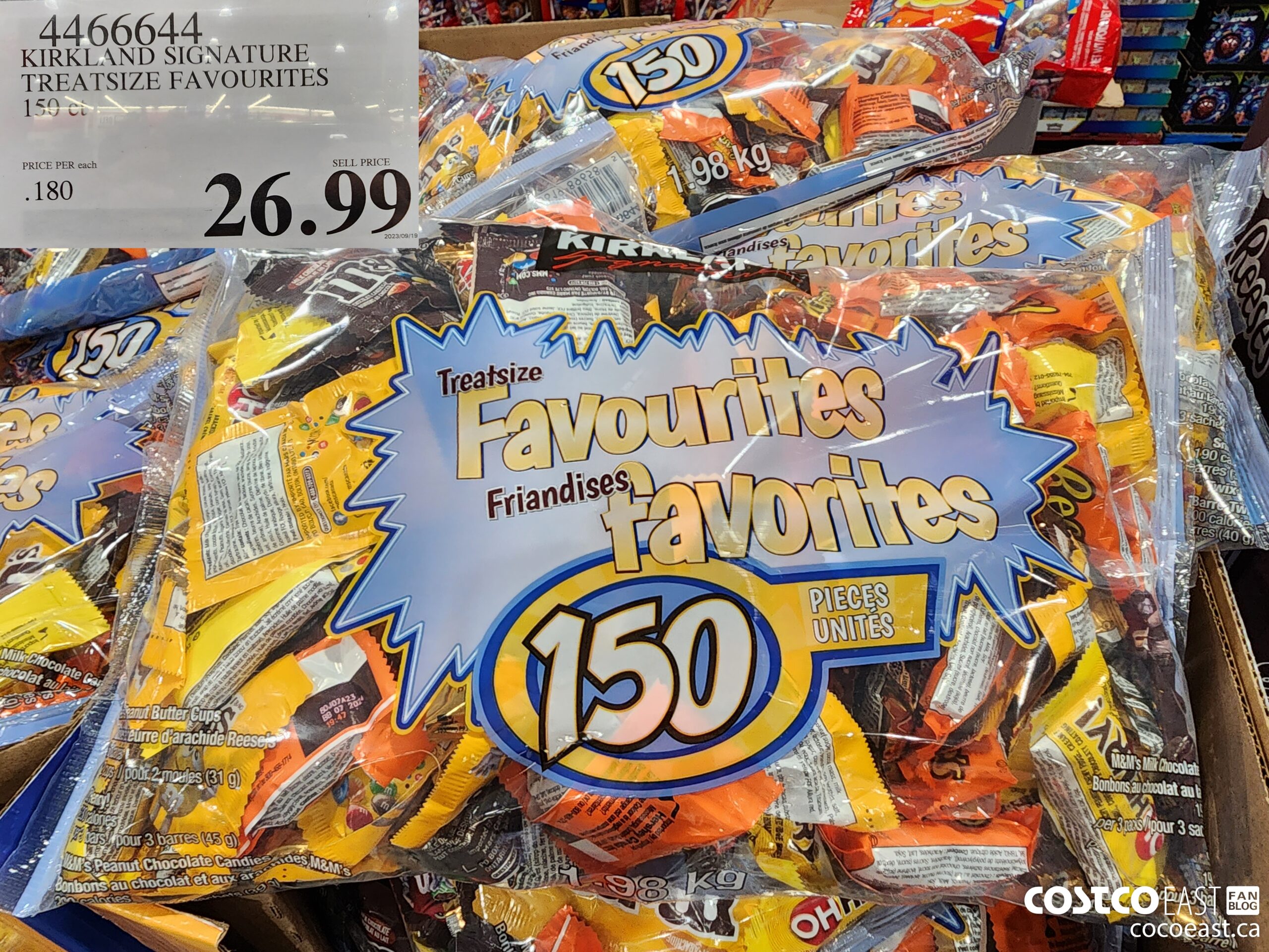 4466644 KIRKLAND SIGNATURE TREATSIZE FAVOURITES 150 CT. $26.99