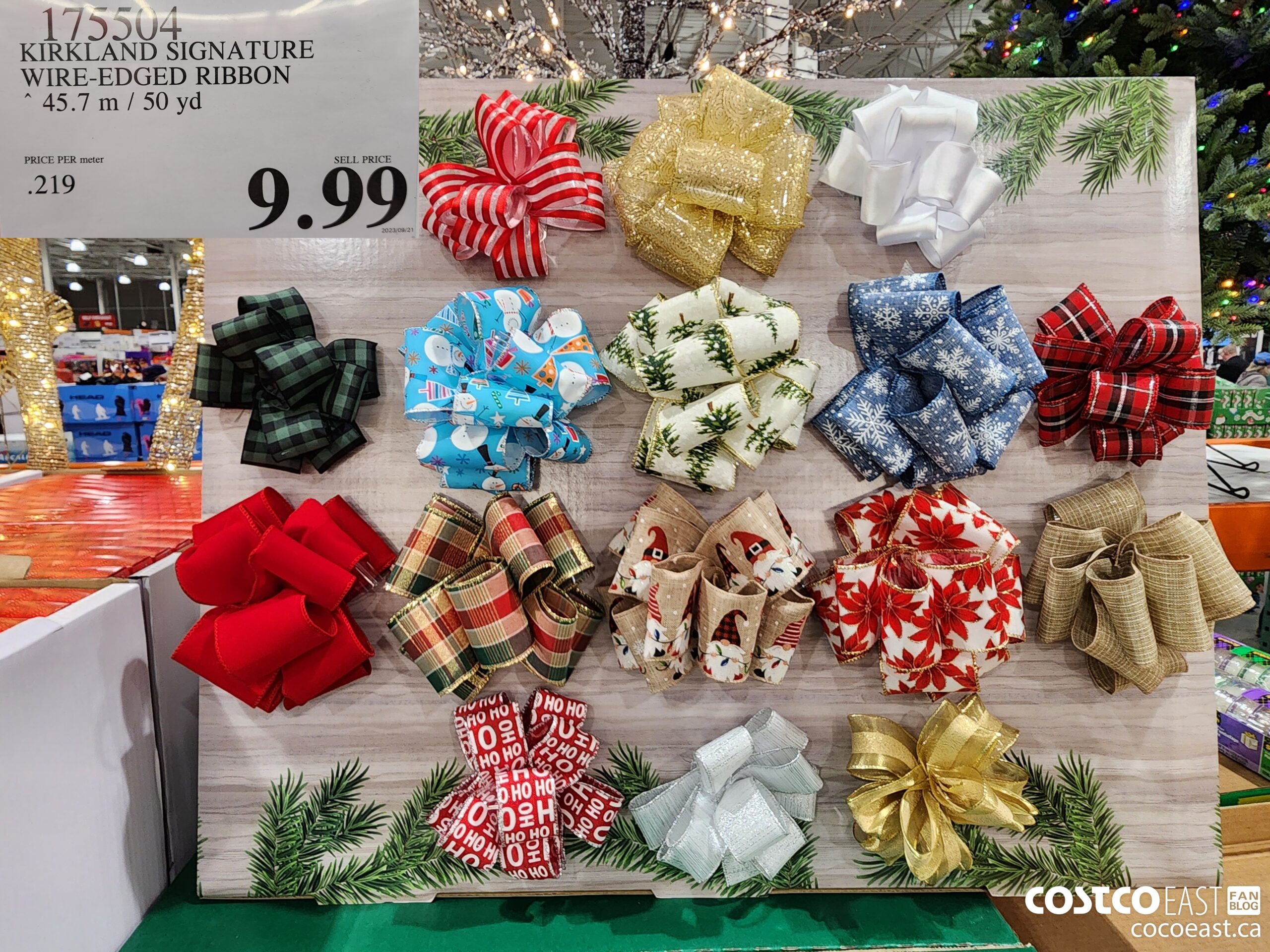 175504 KIRKLAND SIGNATURE WIRE-EDGED RIBBON 45.7 M / 50 YD $9.99