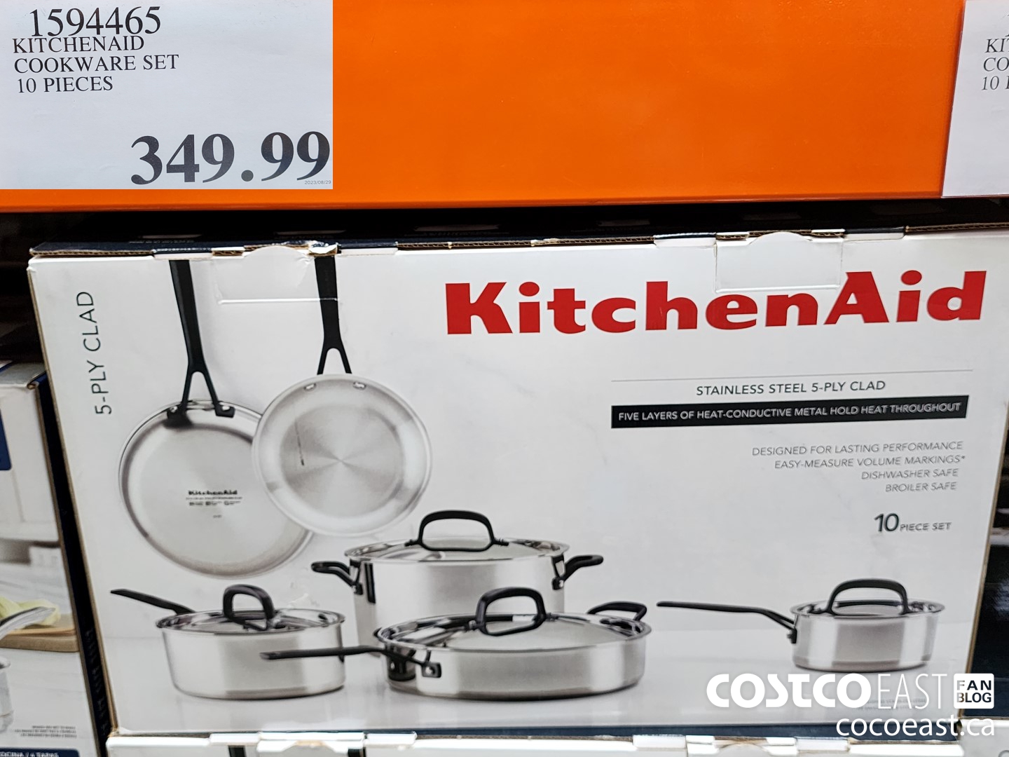 1594465 KITCHENAID COOKWARE SET 10 PIECES $349.99