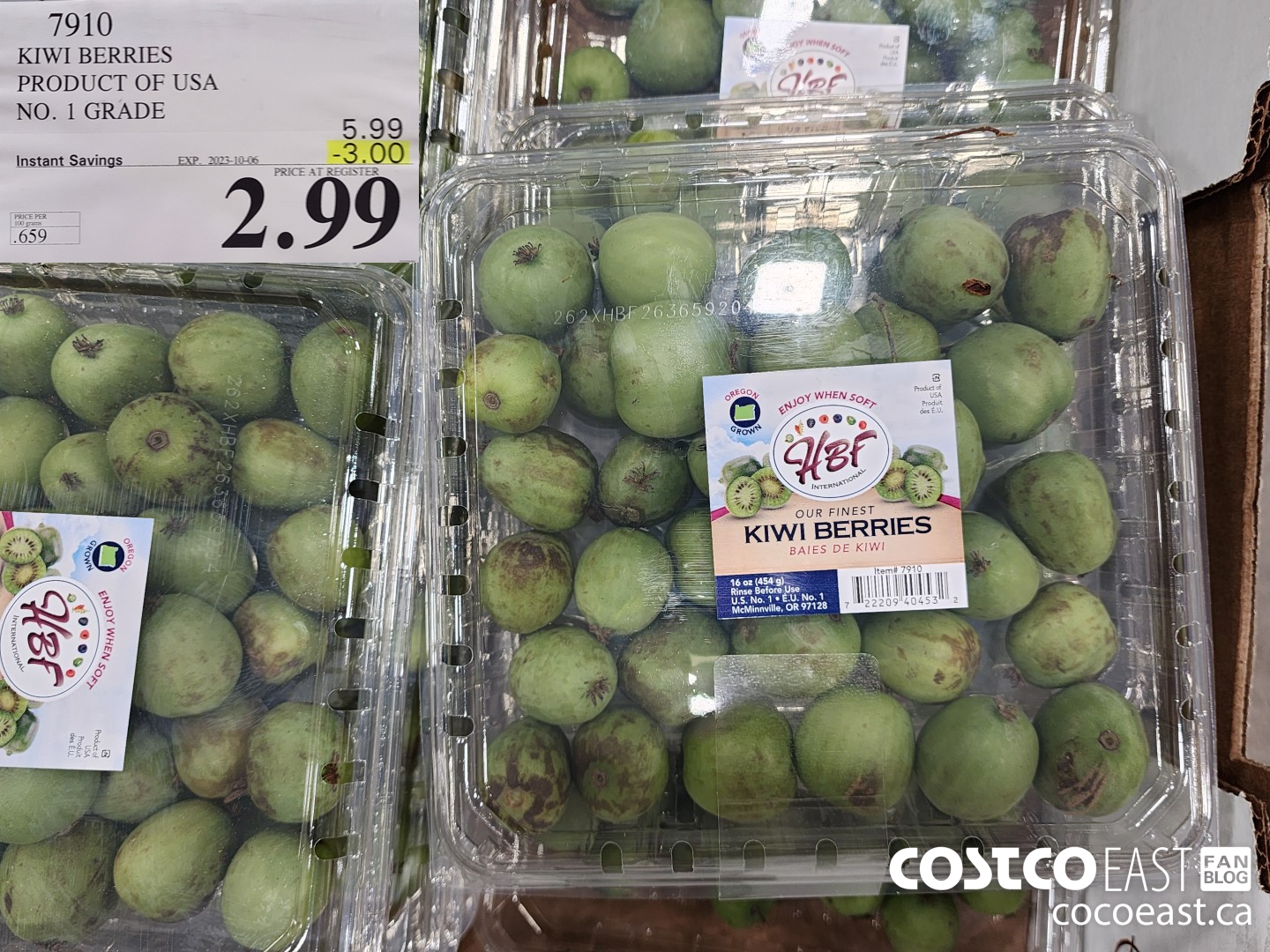7910 KIWI BERRIES PRODUCT OF USA NO. 1 GRADE ($3.00 INSTANT SAVINGS EXPIRES ON 2023-10-06) $2.99