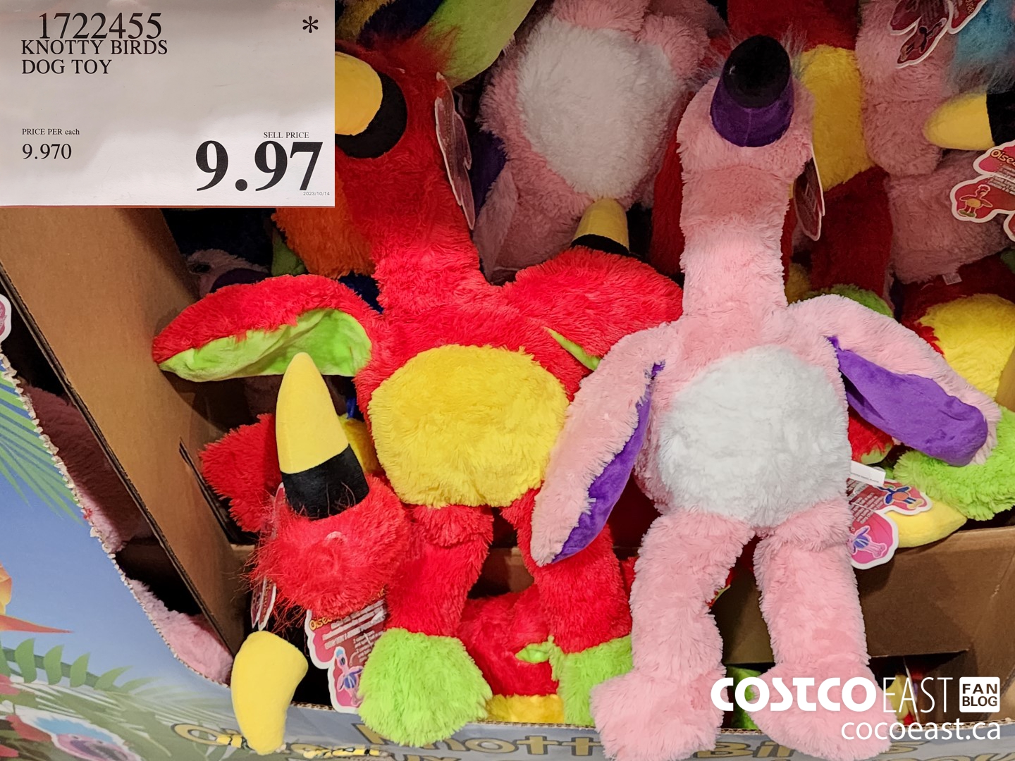 1722455 KNOTTY BIRDS DOG TOY $9.97