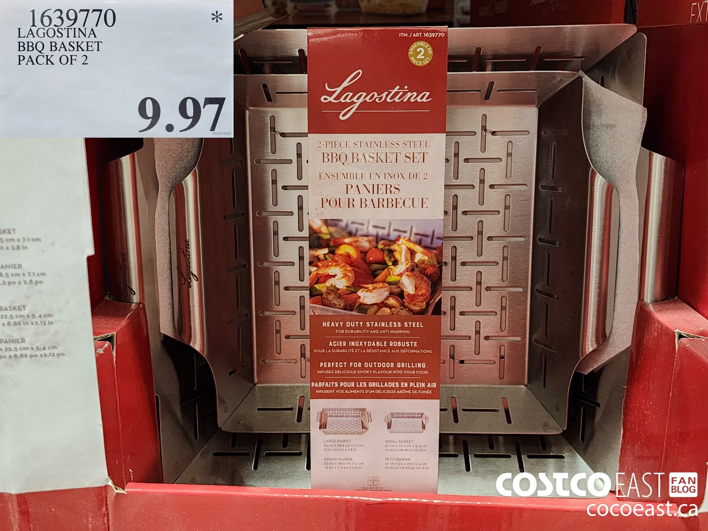 1639770 LAGOSTINA BBO BASKET PACK OF 2 $9.97