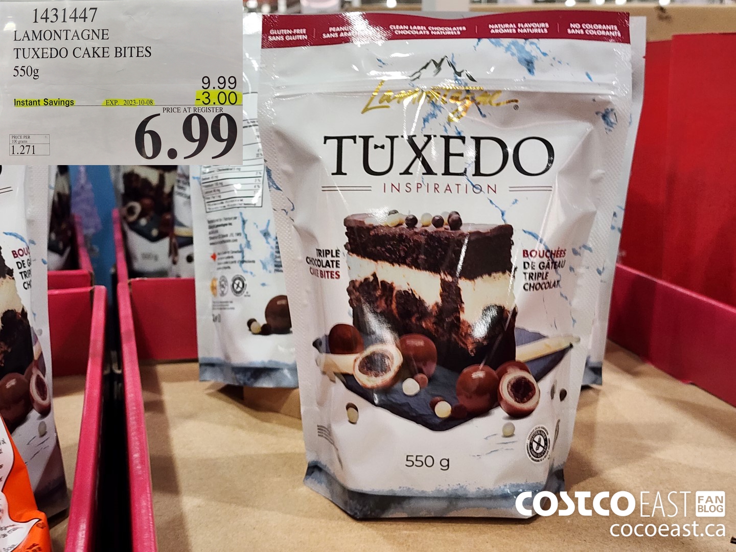 1431447 LAMONTAGNE TUXEDO CAKE BITES 550G ($3.00 INSTANT SAVINGS EXPIRES ON 2023-10-08) $6.99