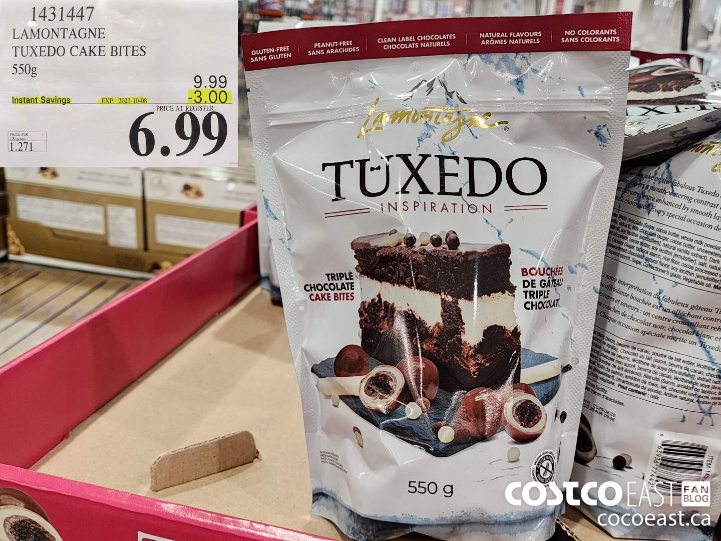 1431447 LAMONTAGNE TUXEDO CAKE BITES 550G ($3.00 INSTANT SAVINGS EXPIRES ON 2023-10-08) $6.99