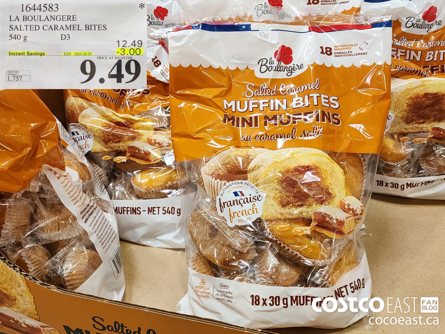 1644583 LA BOULANGERE SALTED CARAMEL BITES 640 G ($3.00 INSTANT SAVINGS EXPIRES ON 2023-10-29) $9.49