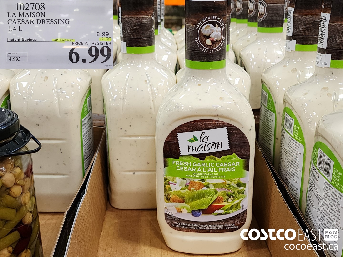 102708 LA MAISON CAESAR DRESSING 1.4L ($2.00 INSTANT SAVINGS EXPIRES ON 2023-10-29) $6.99