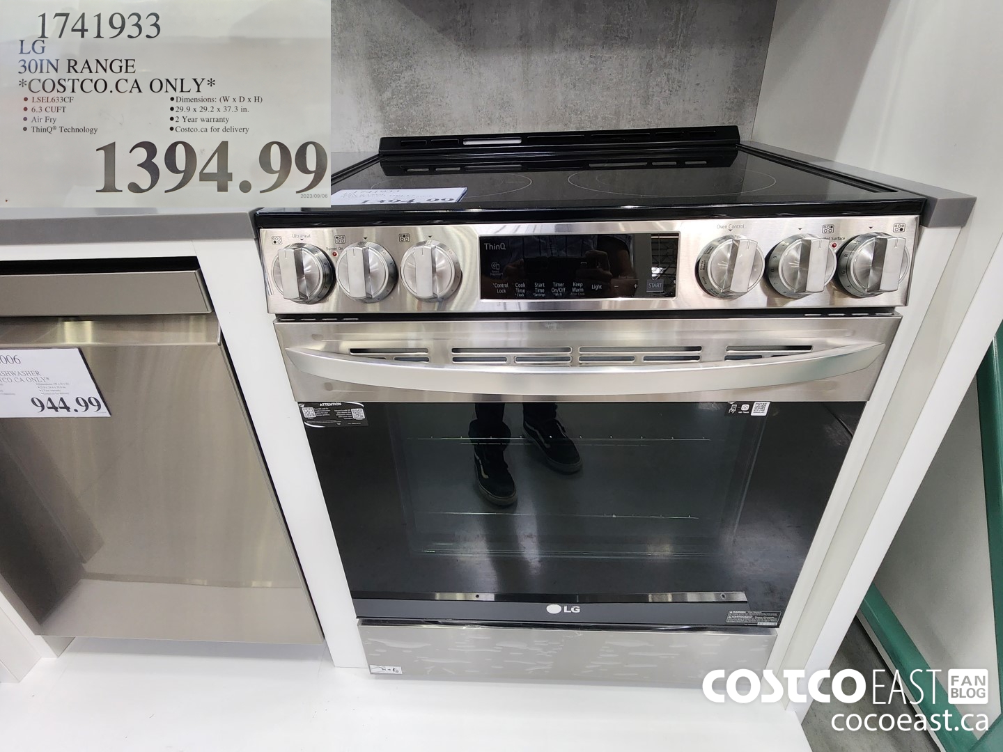 1741933 LG 30IN RANGE *COSTCO.CA ONLY* $1394.99