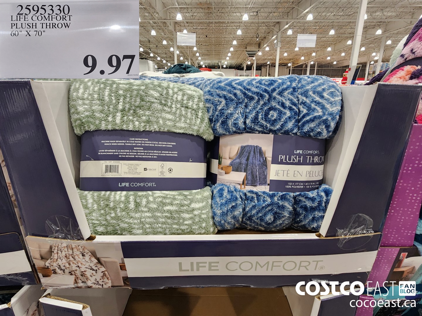 2595330 LIFE COMFORT PLUSH THROW 60