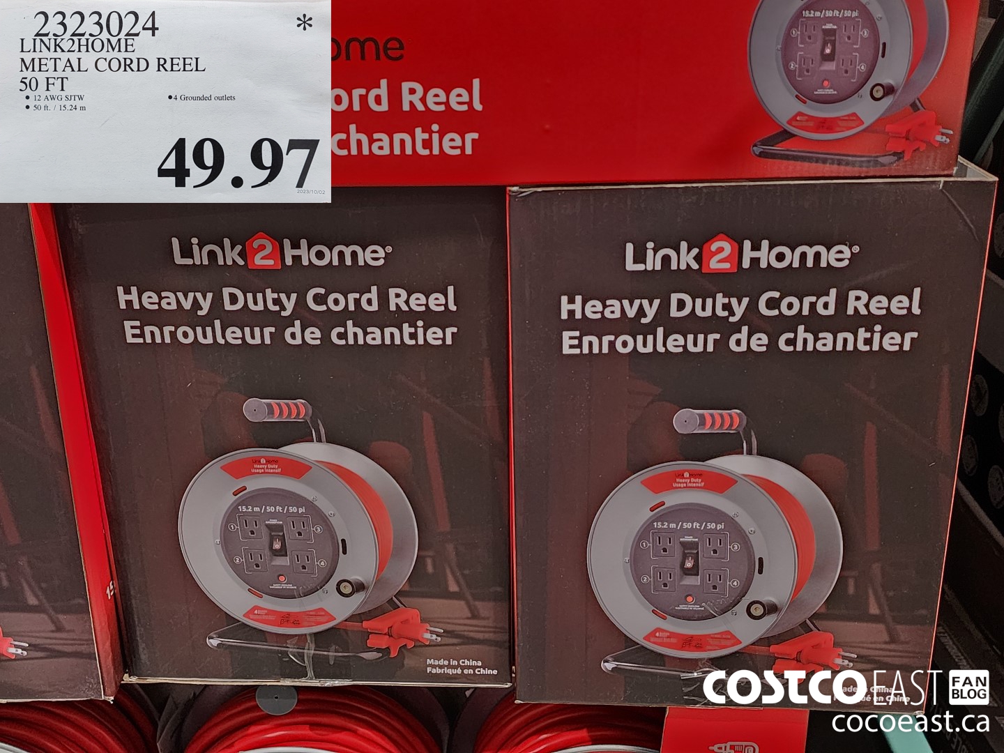 1451127 LINK2HOME METAL CORD REEL 50 FT 67 99 - Costco East Fan Blog