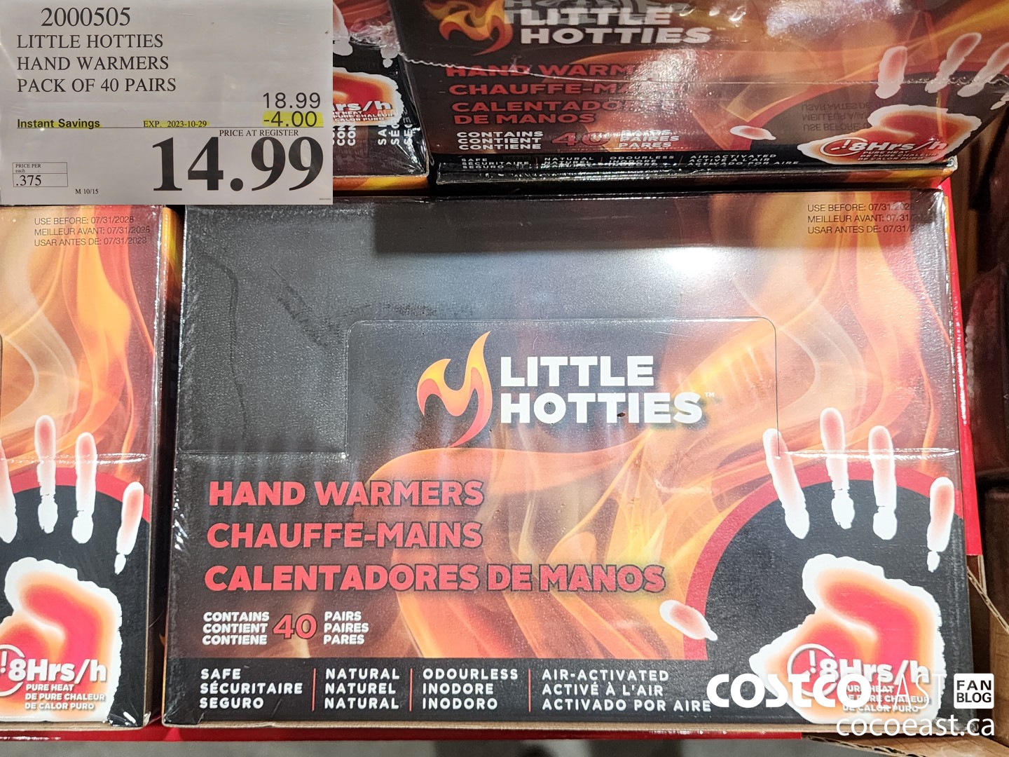 2000505 LITTLE HOTTIES HAND WARMERS PACK OF 40 PAIRS ($4.00 INSTANT SAVINGS EXPIRES ON 2023-10-29) $14.99