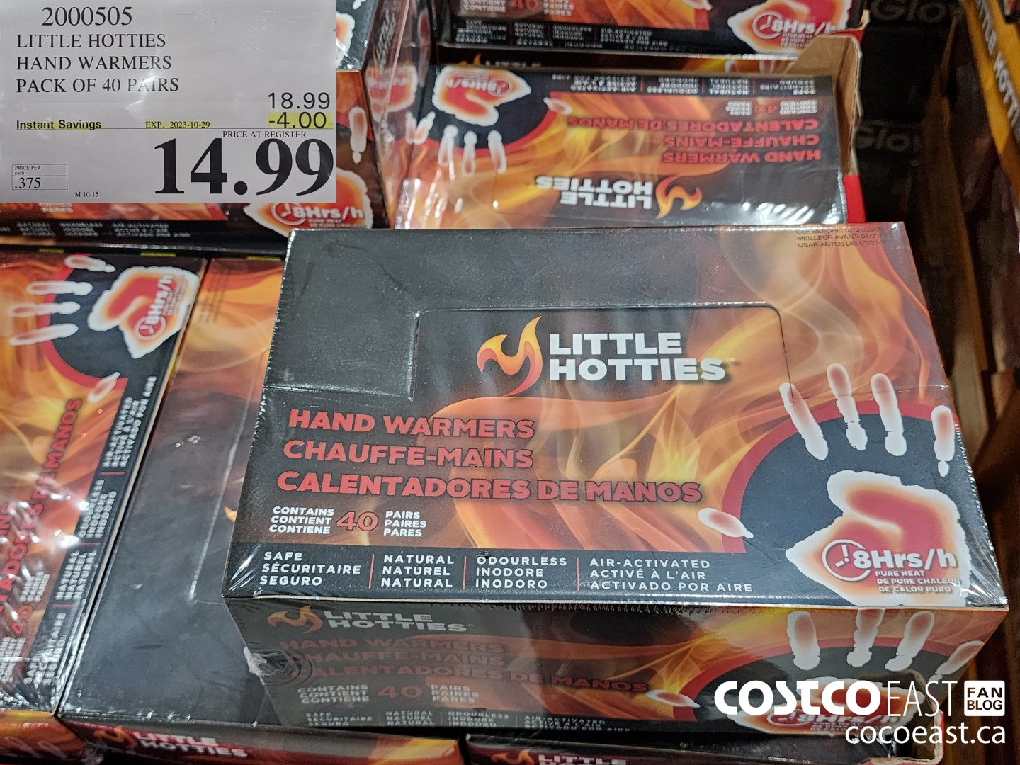 2000505 LITTLE HOTTIES HAND WARMERS PACK OF 40 PAIRS ($4.00 INSTANT SAVINGS EXPIRES ON 2023-10-29) $14.99