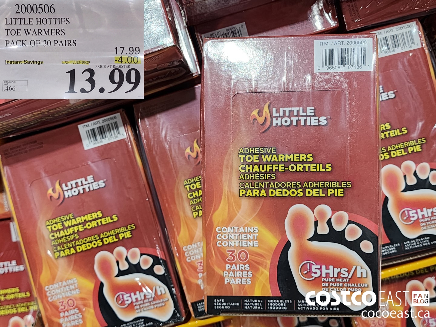 2000506 LITTLE HOTTIES TOE WARMERS PACK OF 30 PAIRS ($4.00 INSTANT SAVINGS EXPIRES ON 2023-10-29) $13.99