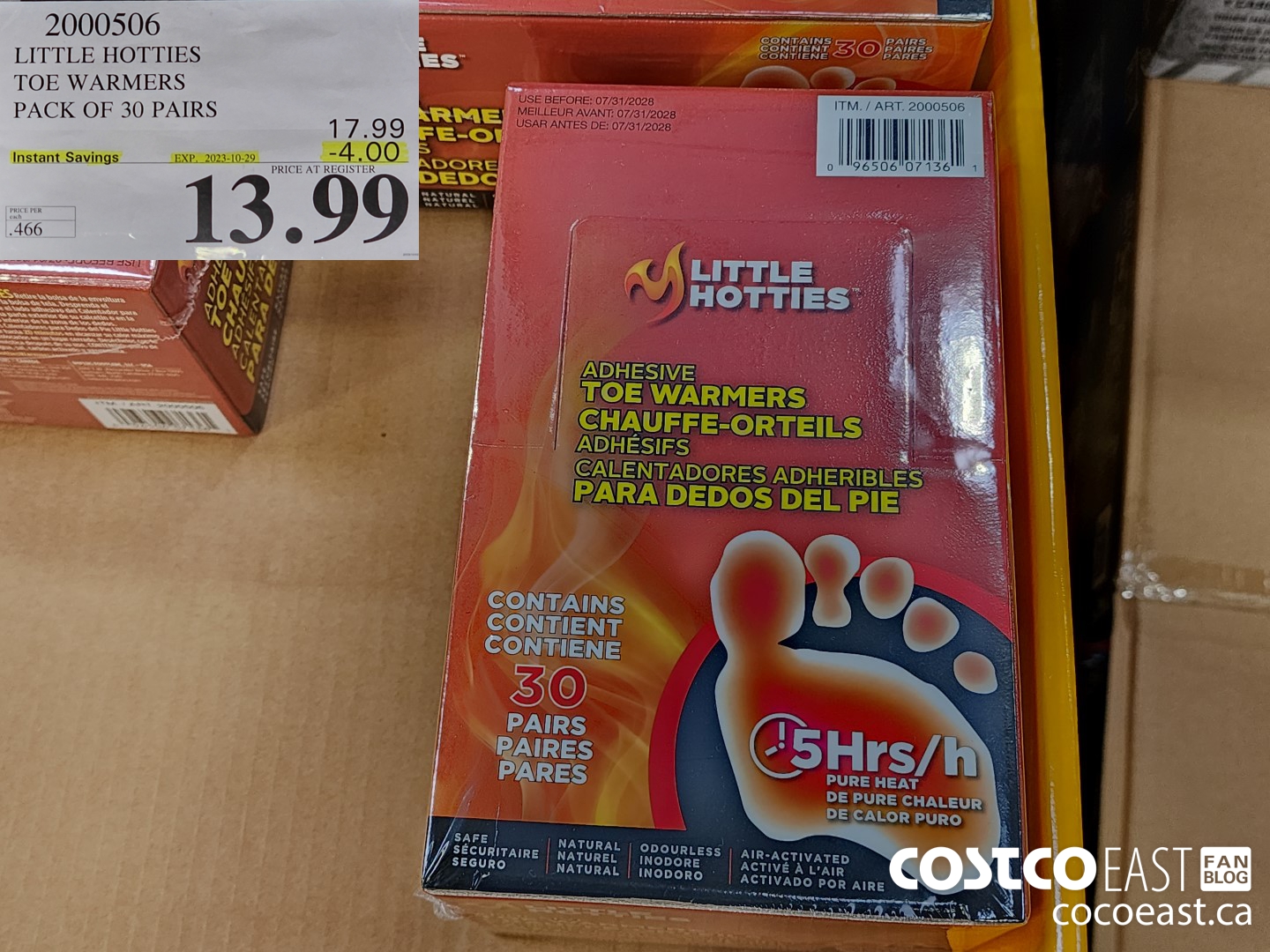 2000506 LITTLE HOTTIES TOE WARMERS PACK OF 30 PAIRS ($4.00 INSTANT SAVINGS EXPIRES ON 2023-10-29) $13.99