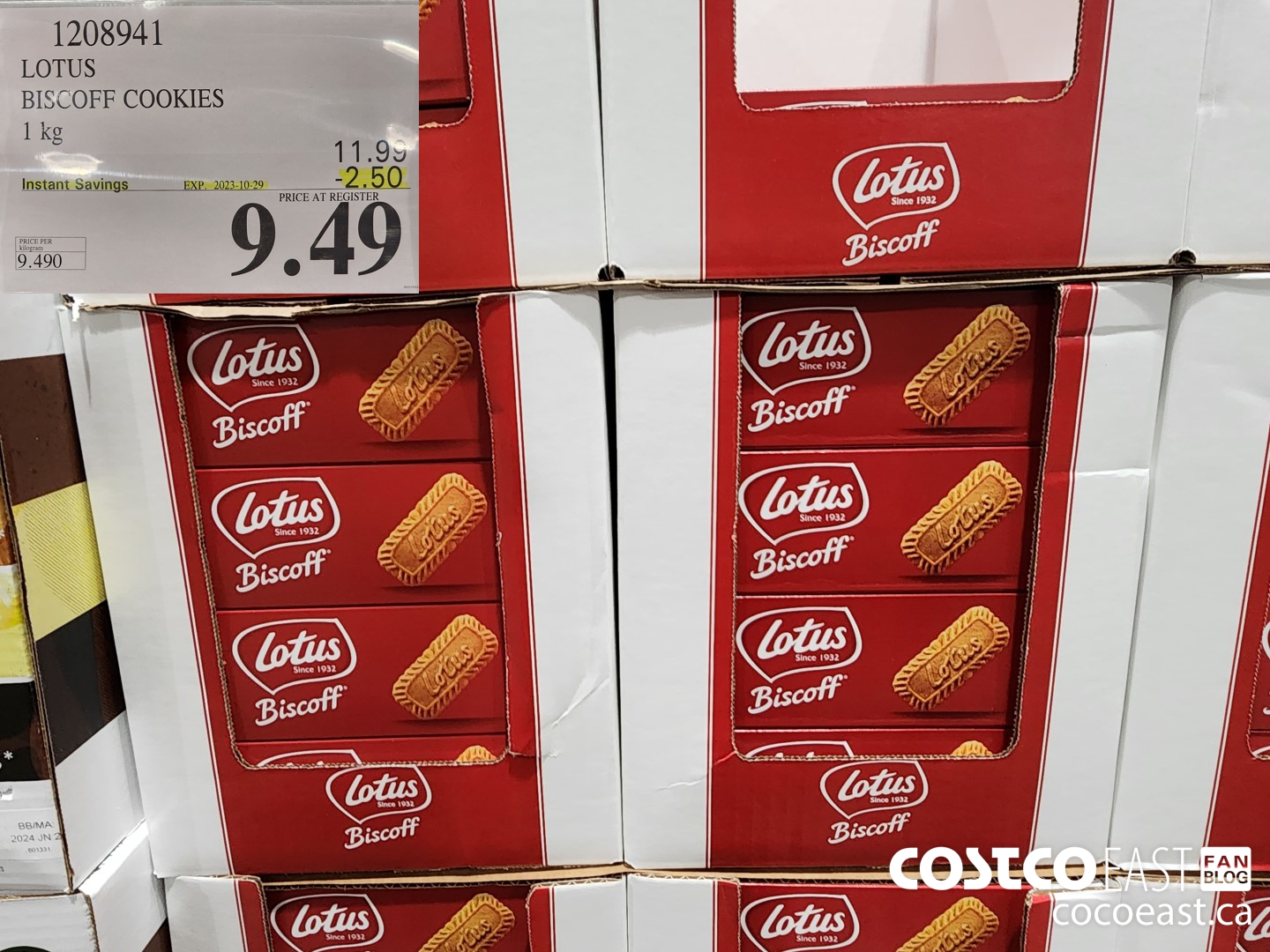 1208941 LOTUS BISCOFF COOKIES 1KG ($2.50 INSTANT SAVINGS EXPIRES ON 2023-10-29) $9.49