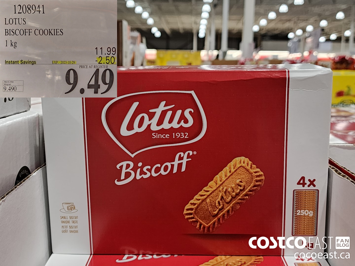 1208941 LOTUS BISCOFF COOKIES 1KG ($2.50 INSTANT SAVINGS EXPIRES ON 2023-10-29) $9.49