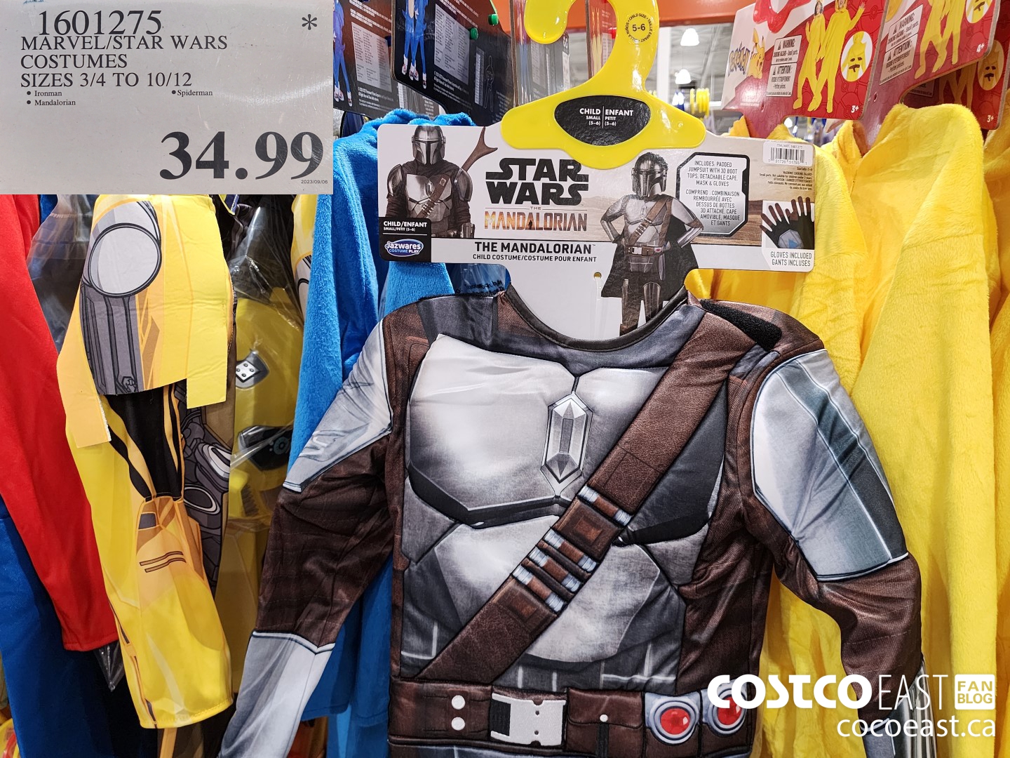 1601275 MARVEL/STAR WARS COSTUMES SIZES 3/4 TO 10/12 $34.99