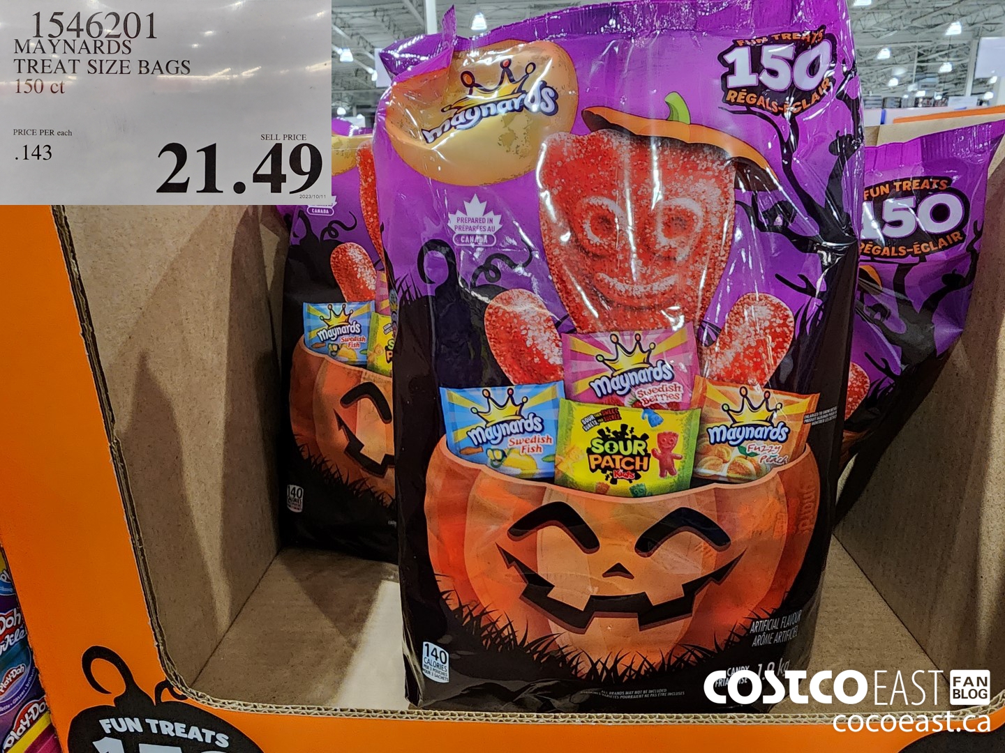 1546201 MAYNARDS TREAT SIZE BAGS 150 ct $21.49