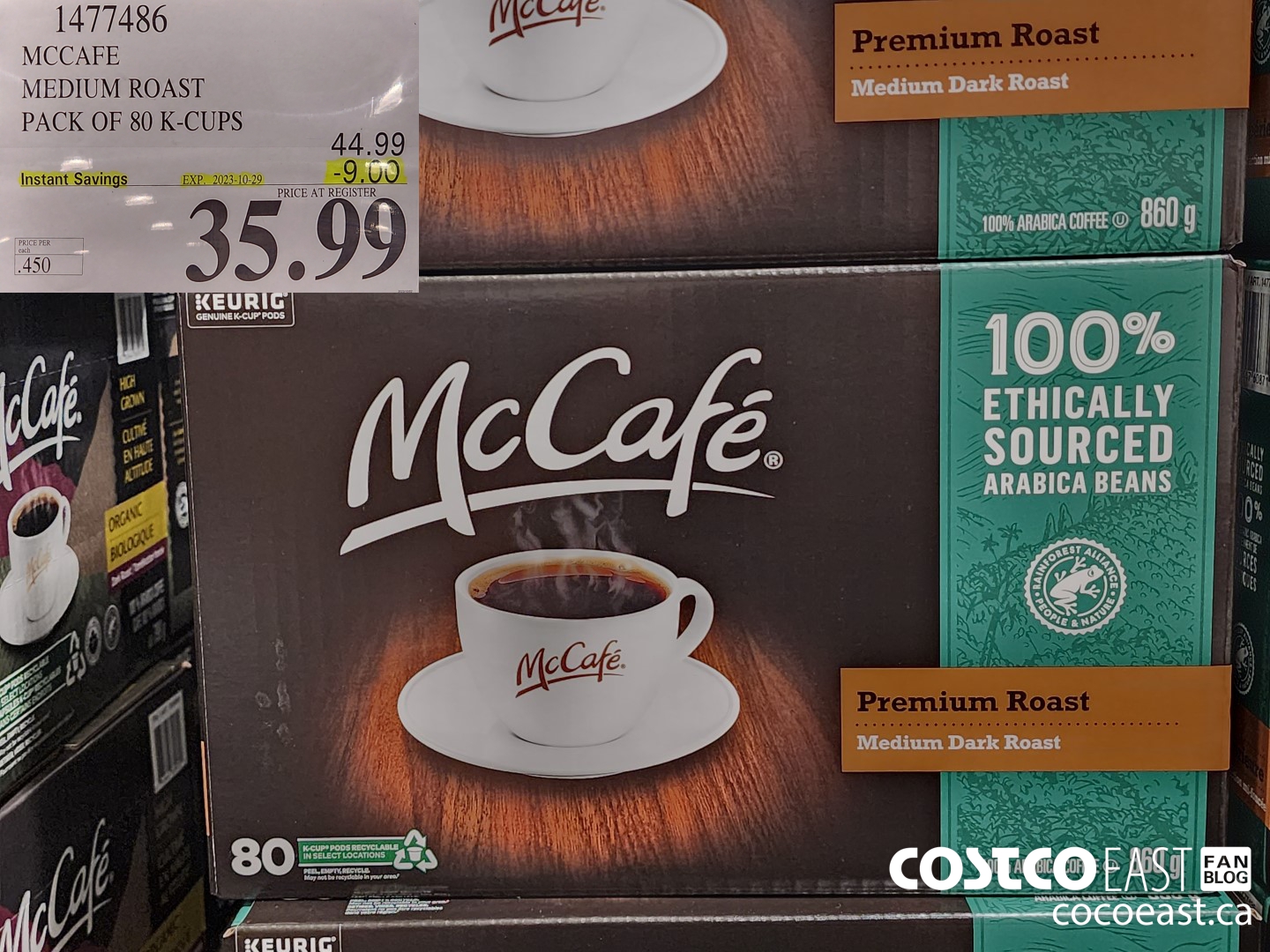 1477486 MCCAFE MEDIUM ROAST PACK OF 80 K-CUPS ($9.00 INSTANT SAVINGS EXPIRES ON 2023-10-29) $35.99
