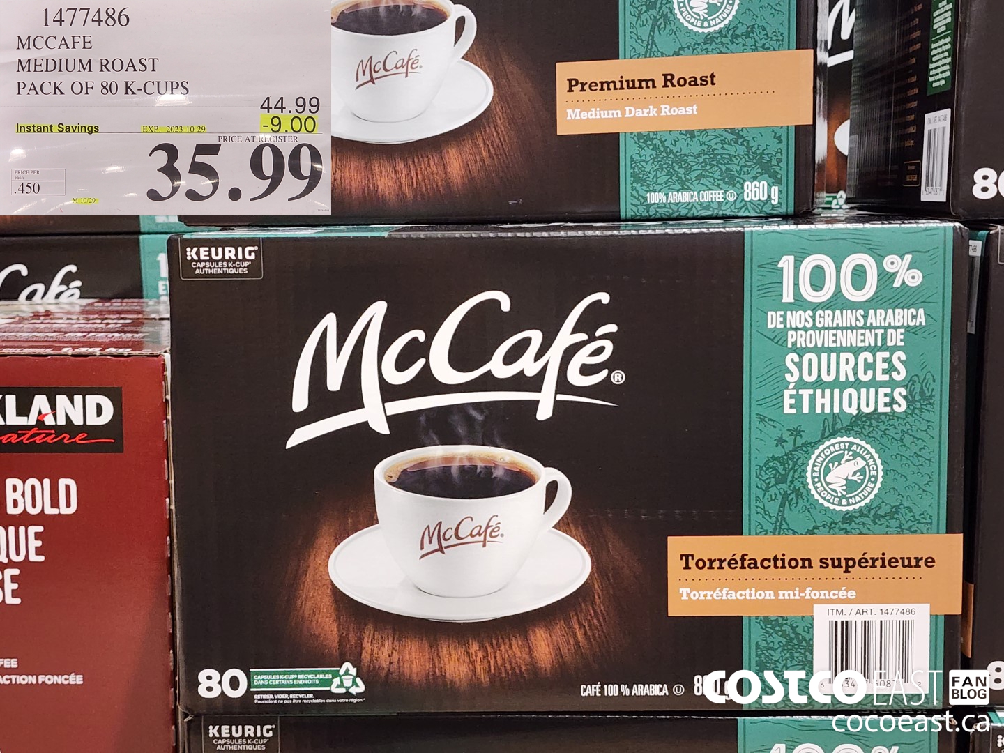 1477486 MCCAFE MEDIUM ROAST PACK OF 80 K-CUPS ($9.00 INSTANT SAVINGS EXPIRES ON 2023-10-29) $35.99