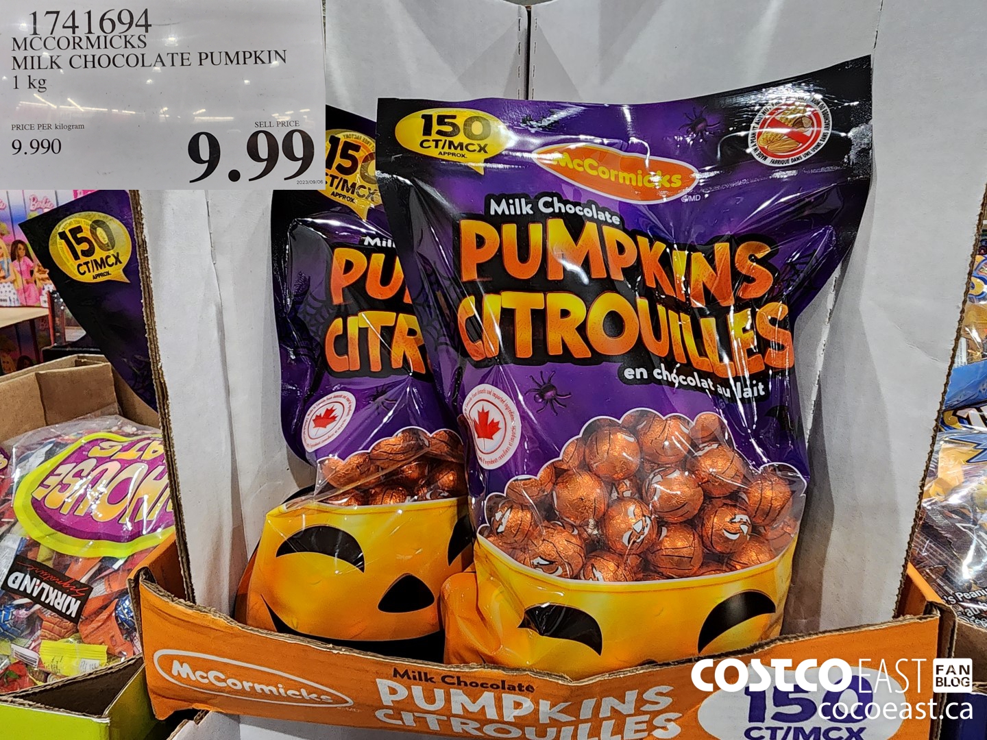 1741694 MCCORMICKS MILK CHOCOLATE PUMPKIN 1 kg $9.99