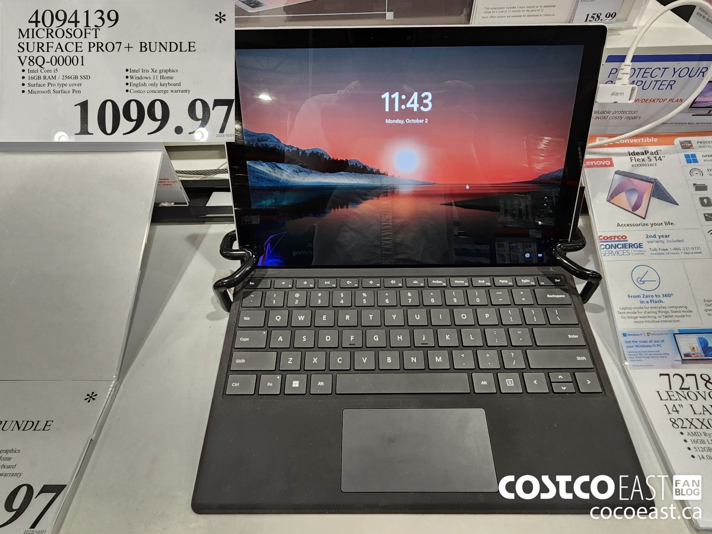 4094139 MICROSOFT SURFACE PRO7+ BUNDLE V8Q-00001 $1099.97