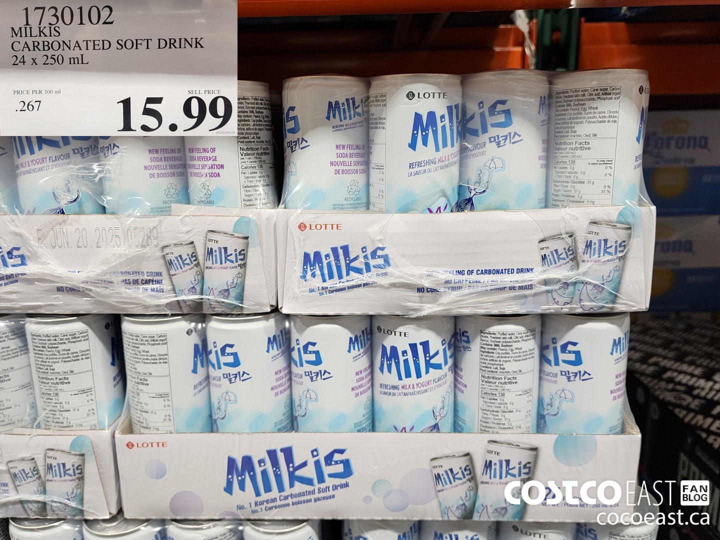 1730102 MILKIS CARBONATED SOFT DRINK 24 x 250 mL $15.99