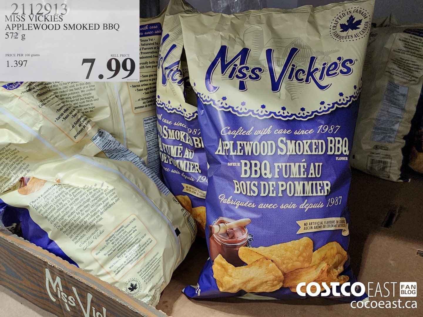 2112913 MISS VICKIES APPLEWOOD SMOKED BBQ 572 g  $7.99