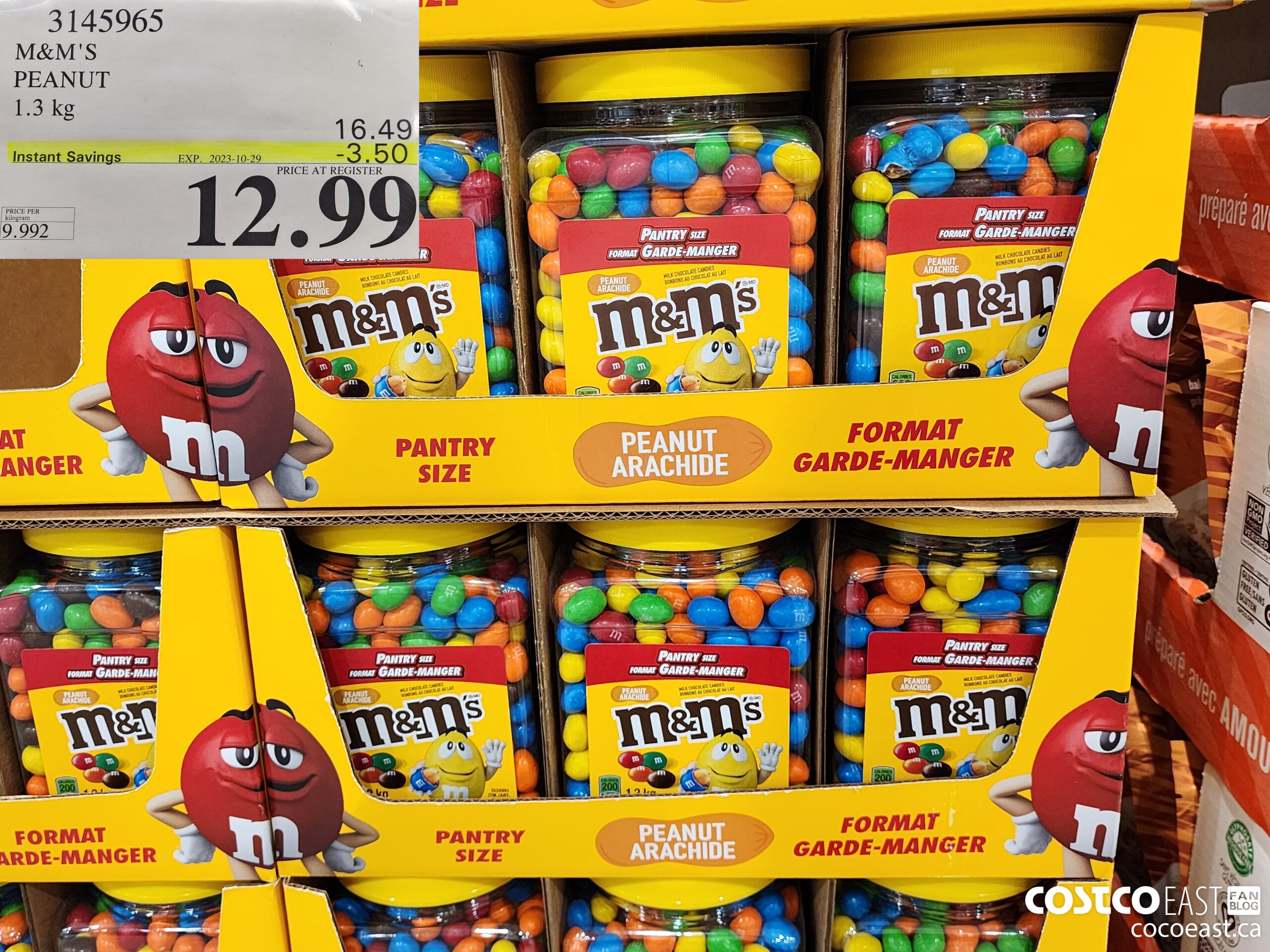 3145965 M&M'S PEANUT 1.3 KG ($3.50 INSTANT SAVINGS EXPIRES ON 2023-10-29) $12.99