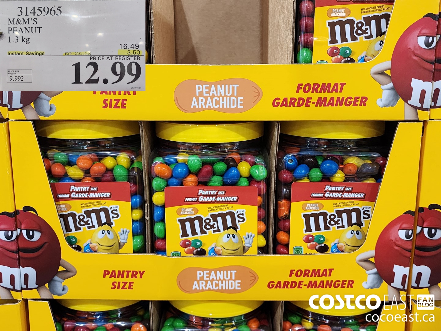 3145965 M&M'S PEANUT 1.3 KG ($3.50 INSTANT SAVINGS EXPIRES ON 2023-10-29) $12.99