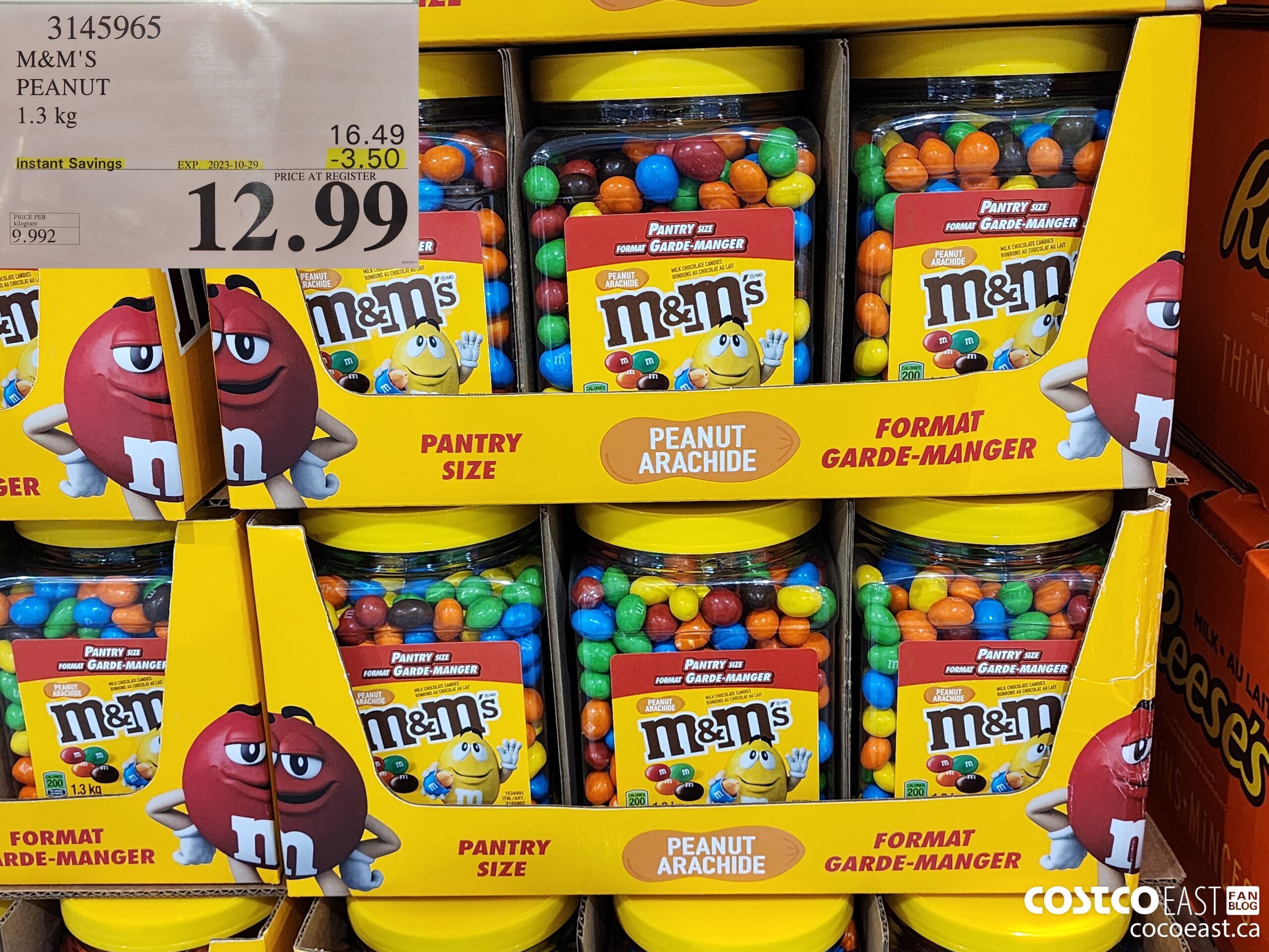 3145965 M&M'S PEANUT 1.3 KG ($3.50 INSTANT SAVINGS EXPIRES ON 2023-10-29) $12.99