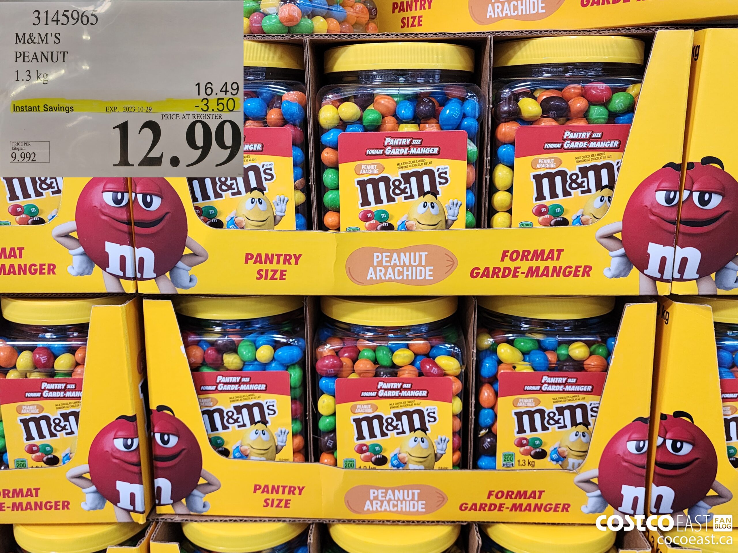 3145965 M&M'S PEANUT 1.3 KG ($3.50 INSTANT SAVINGS EXPIRES ON 2023-10-29) $12.99